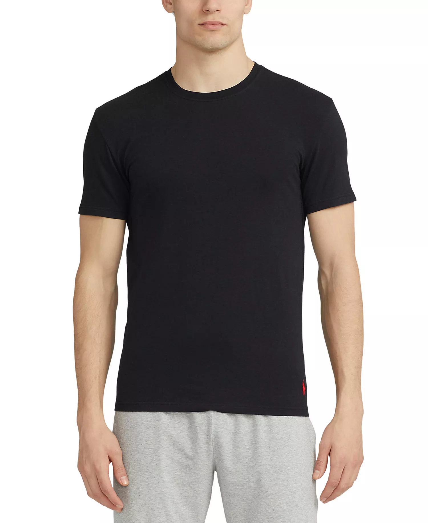 Men's 3-Pack 4D Flex Cooling Crewneck Undershirts - Polo Black - L