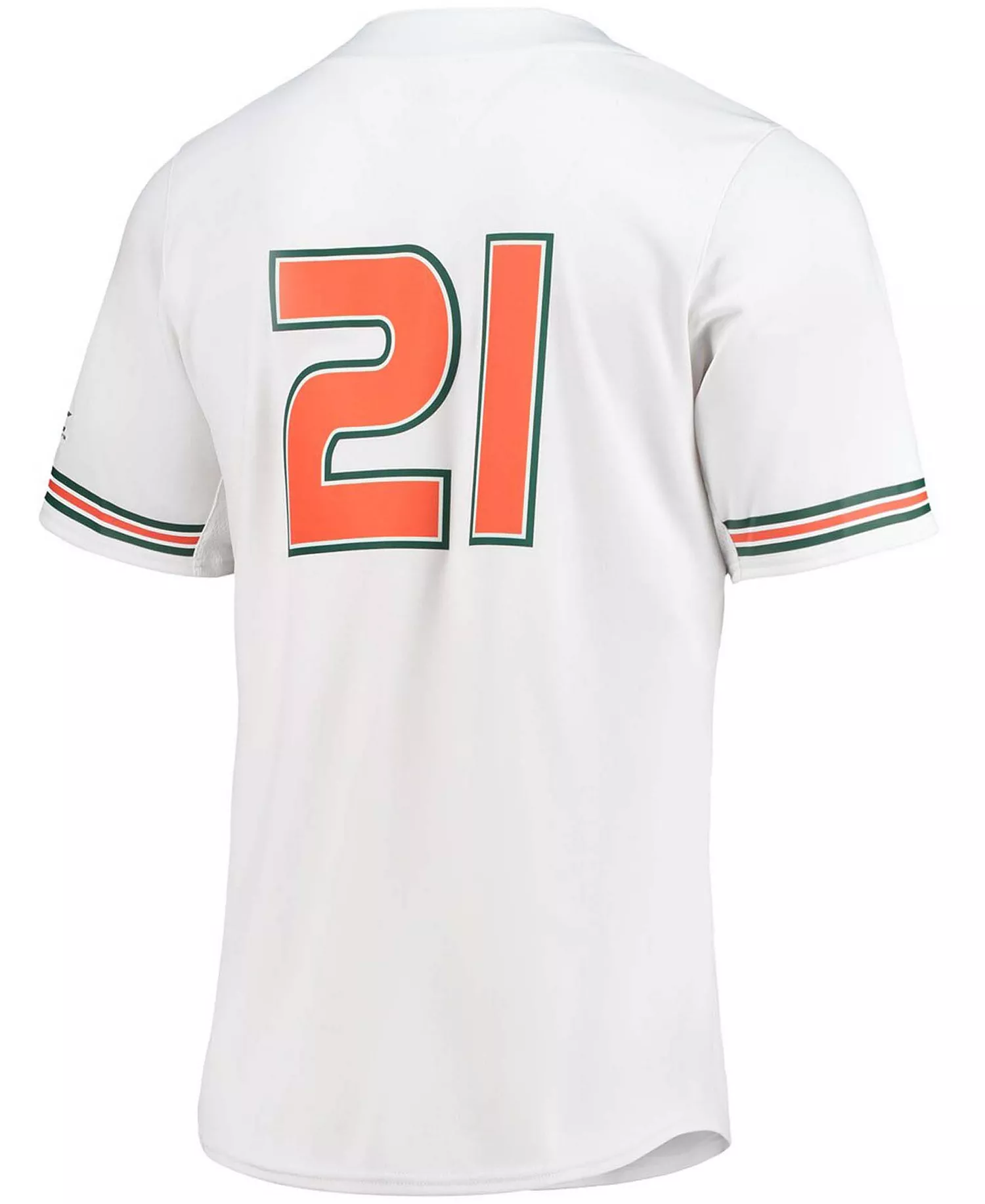 Men's White Miami Hurricanes Replica Baseball Jersey - White - 2XL
