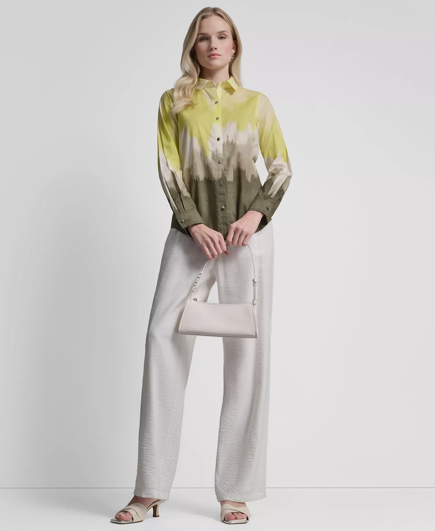 Women's Voile Ombre Long-Sleeve Shirt - Daybreak Haze - L