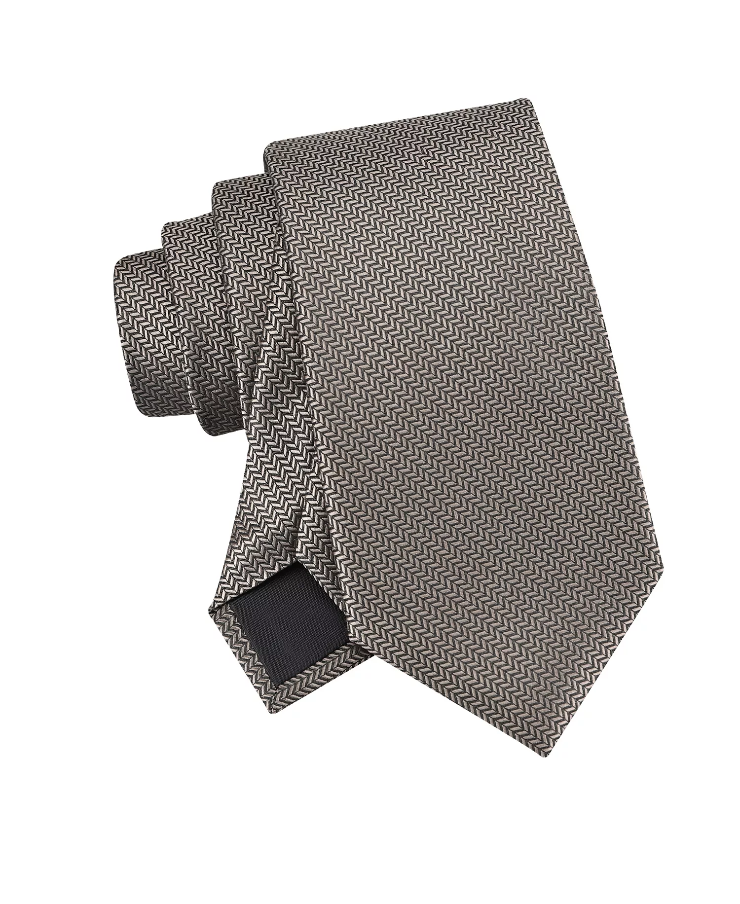 Men's Mason Chevron Striped Tie - Taupe - ONE SIZE