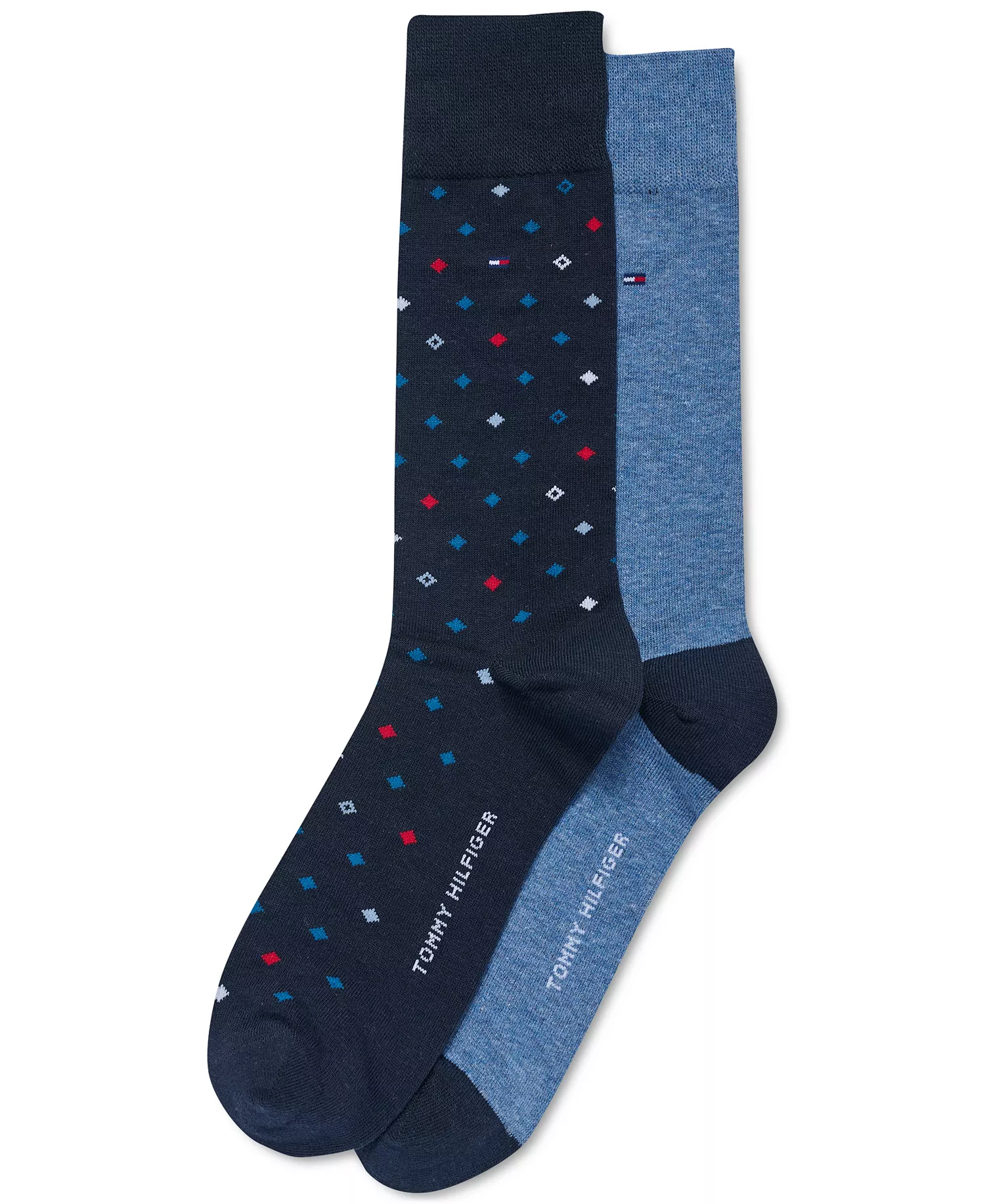 Men's 2-Pk. Dress Socks - Navy Asst - ONE SIZE