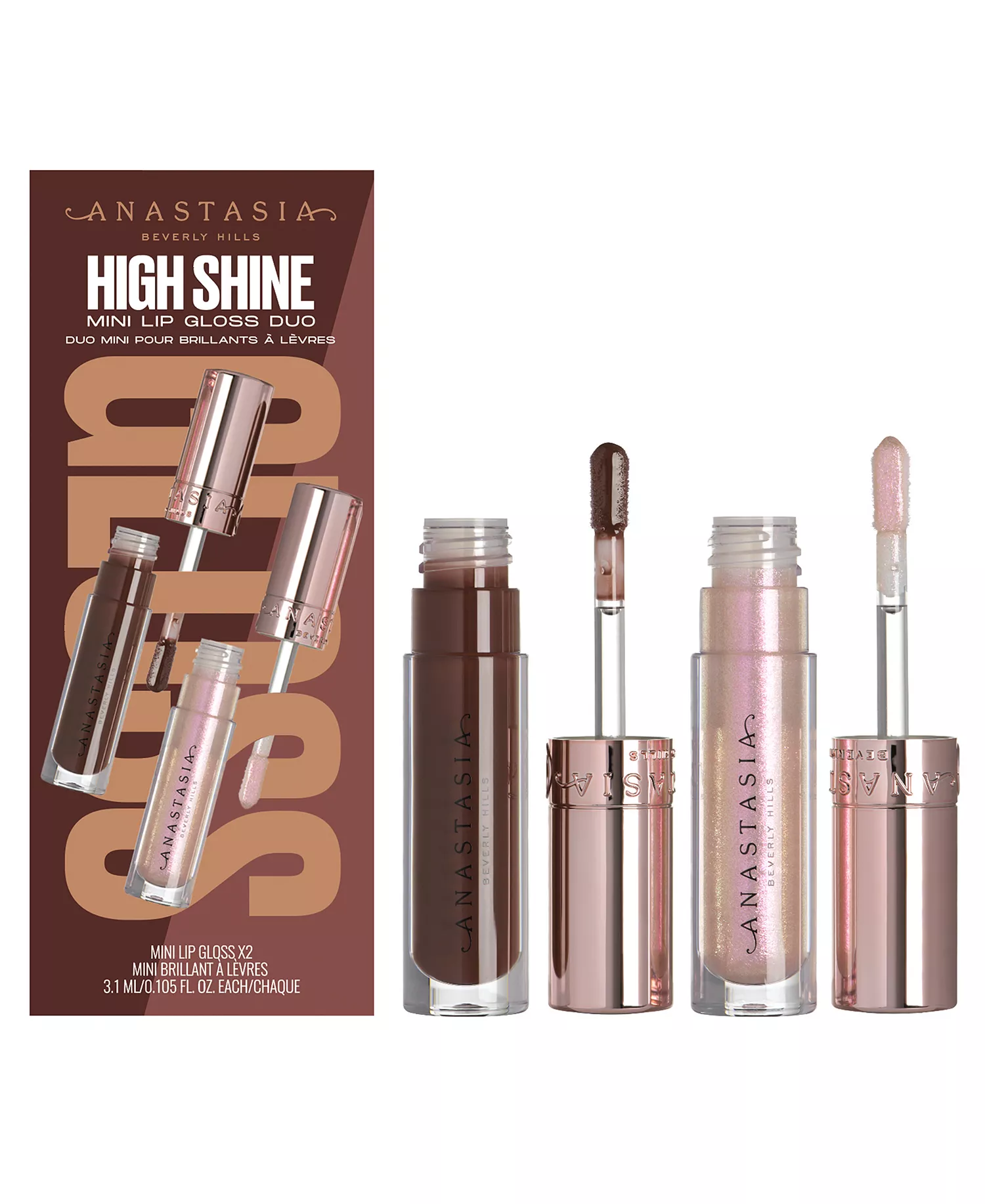 2-Pc. High-Shine Mini Lip Gloss - Aura + Molten - NO SIZE