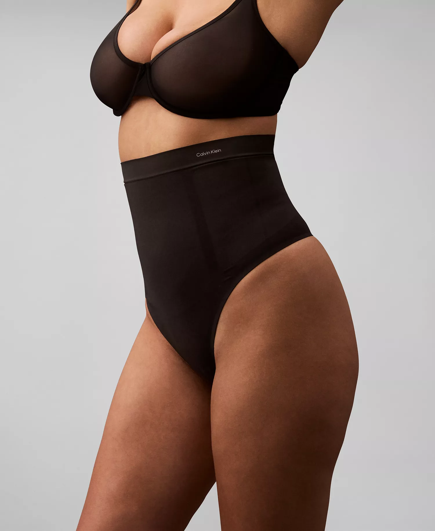 Women's Secure Extra Firm Sculpt Thong Shaping Underwear QF8116 - Black - L