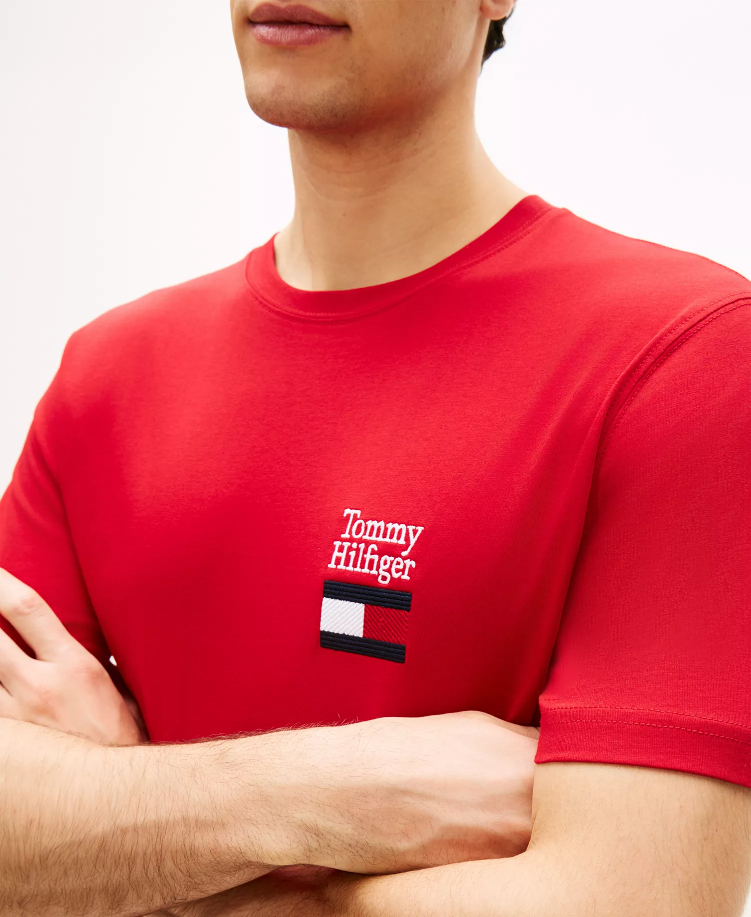 Men's Crewneck Brand Love Stack T-Shirt - Medium Red - L