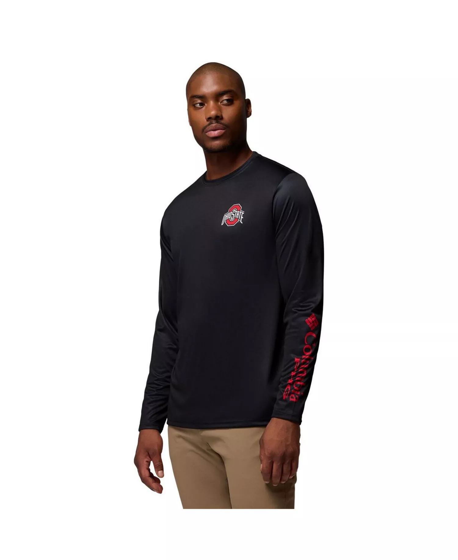 Men's Black Ohio State Buckeyes PHG Terminal Shot 3-Hit Long Sleeve T-Shirt - Black - L