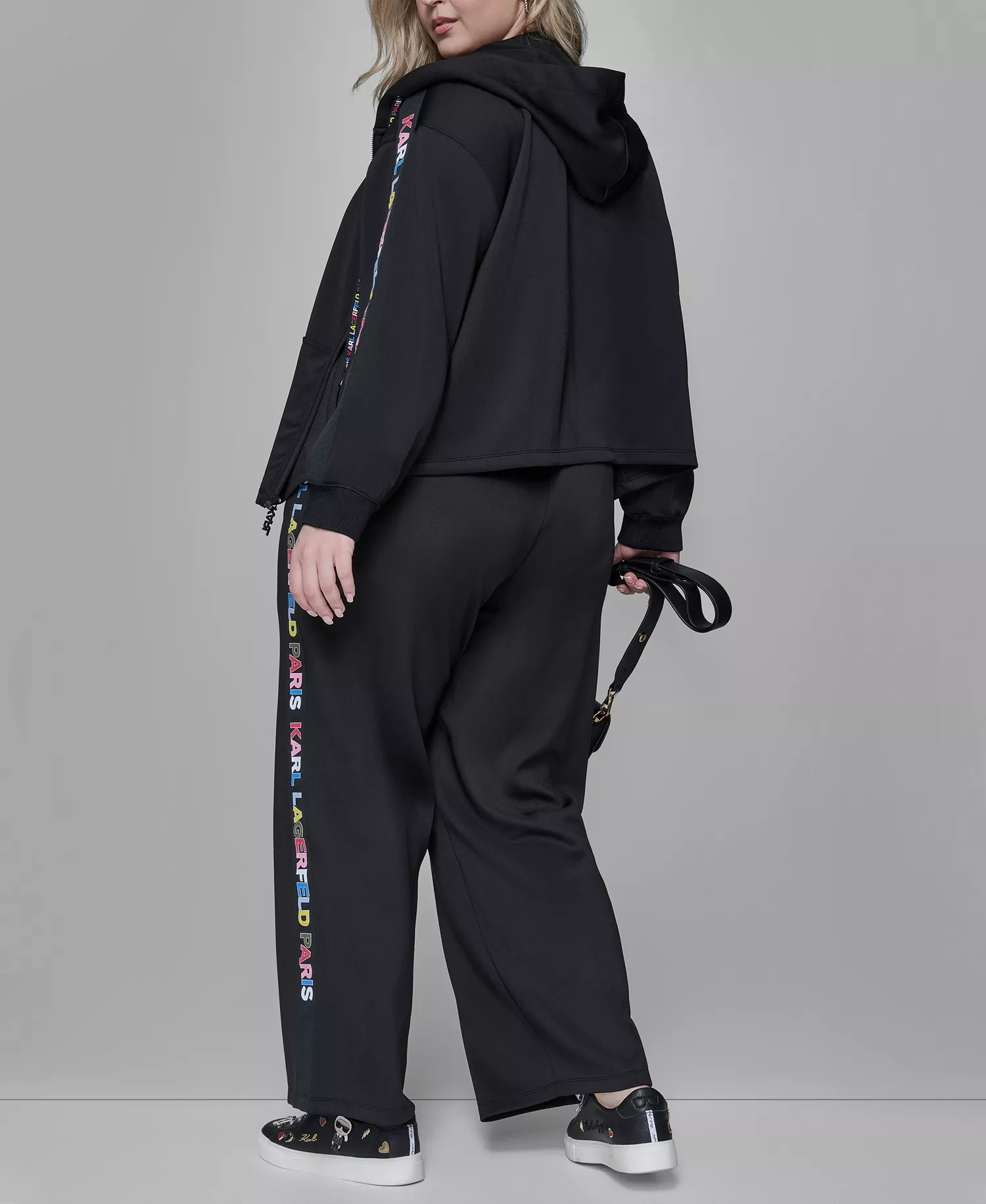 Women's Plus Size Athleisure Zip-Up Jacket - Black - 0X