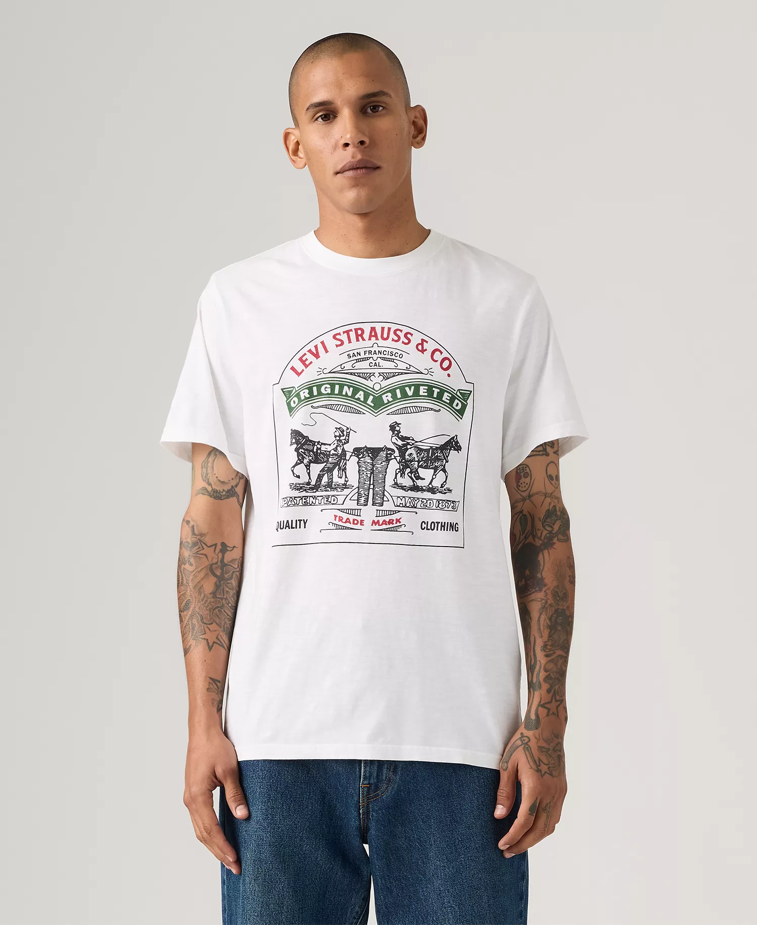 Men's Classic Short-Sleeve Graphic Crewneck T-Shirt - ARCHIVAL 2 - 2XL