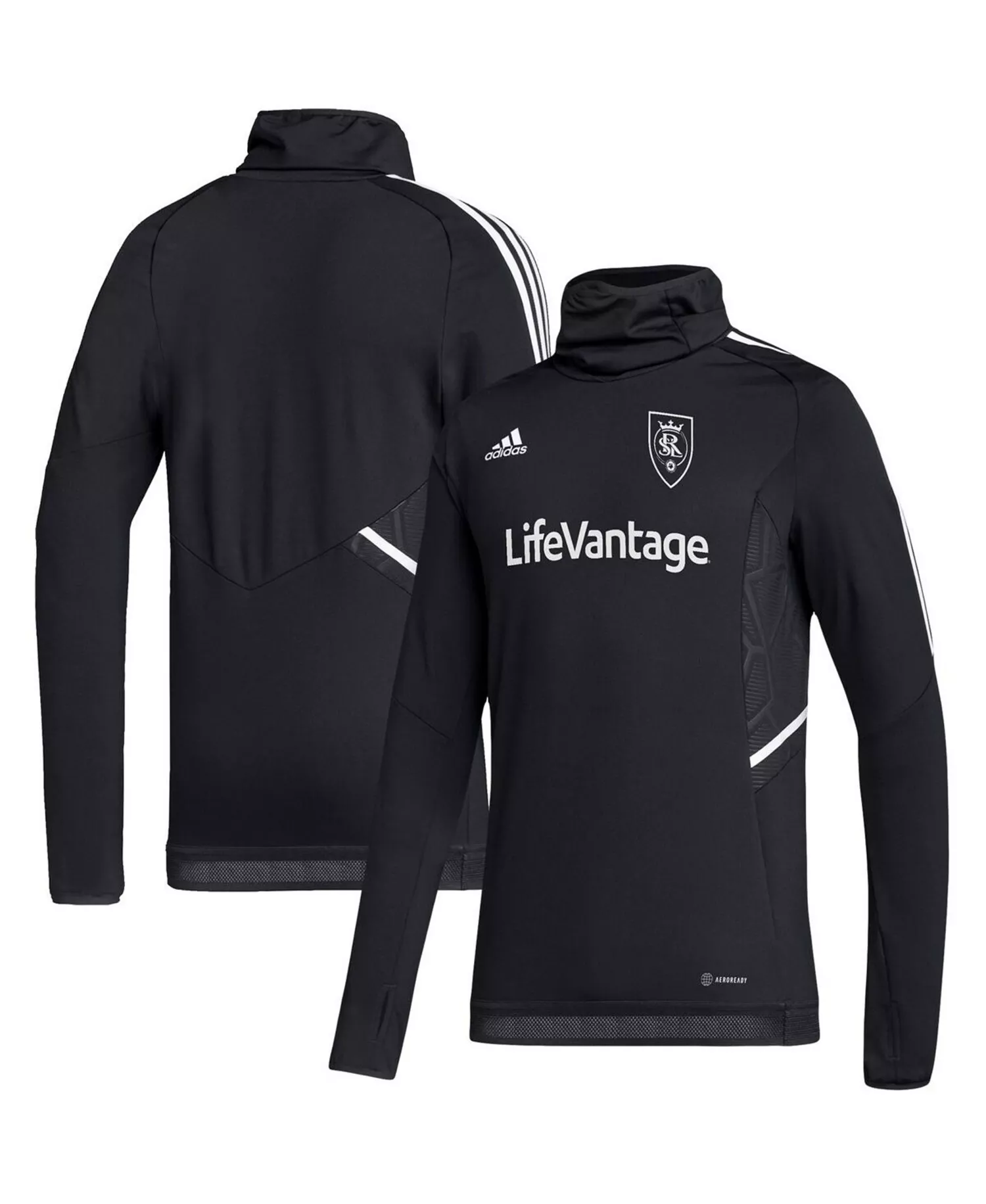Men's Black Real Salt Lake COLD.RDY Raglan Warmup Pullover Jacket - Black - 2XL