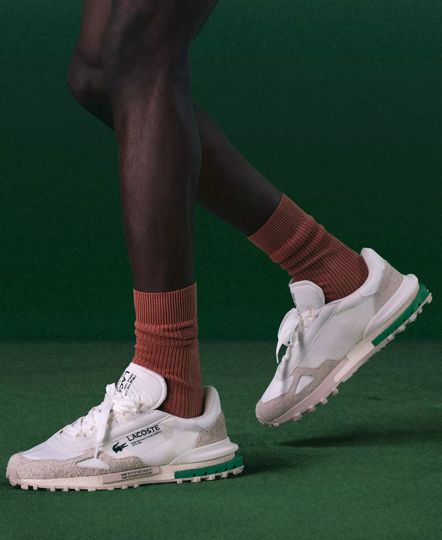 Men's Elite Active Lace-Up Sneakers - White/Dark Green - 12M