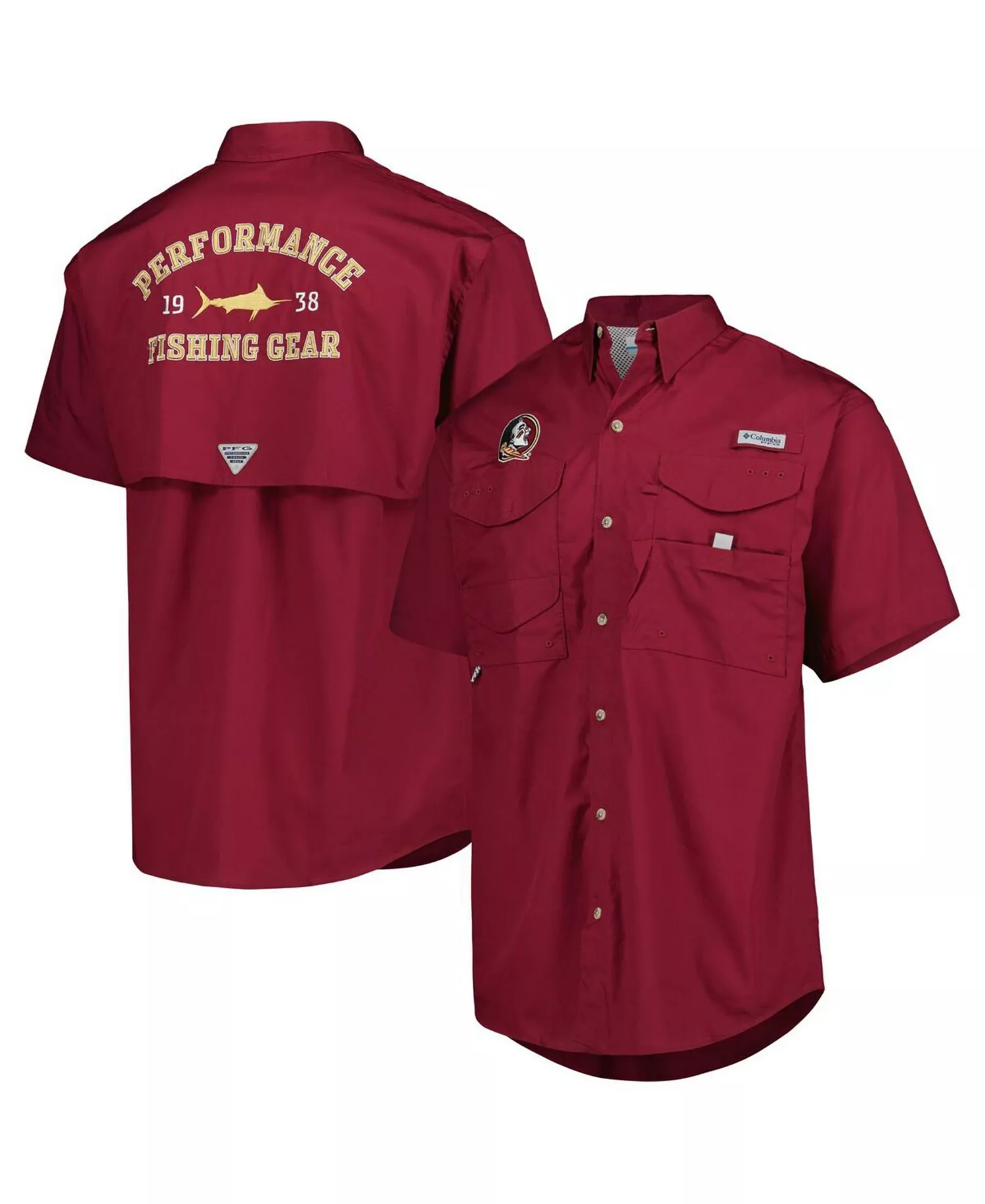 Men's Garnet Florida State Seminoles Bonehead Button-Up Shirt - Garnet - L