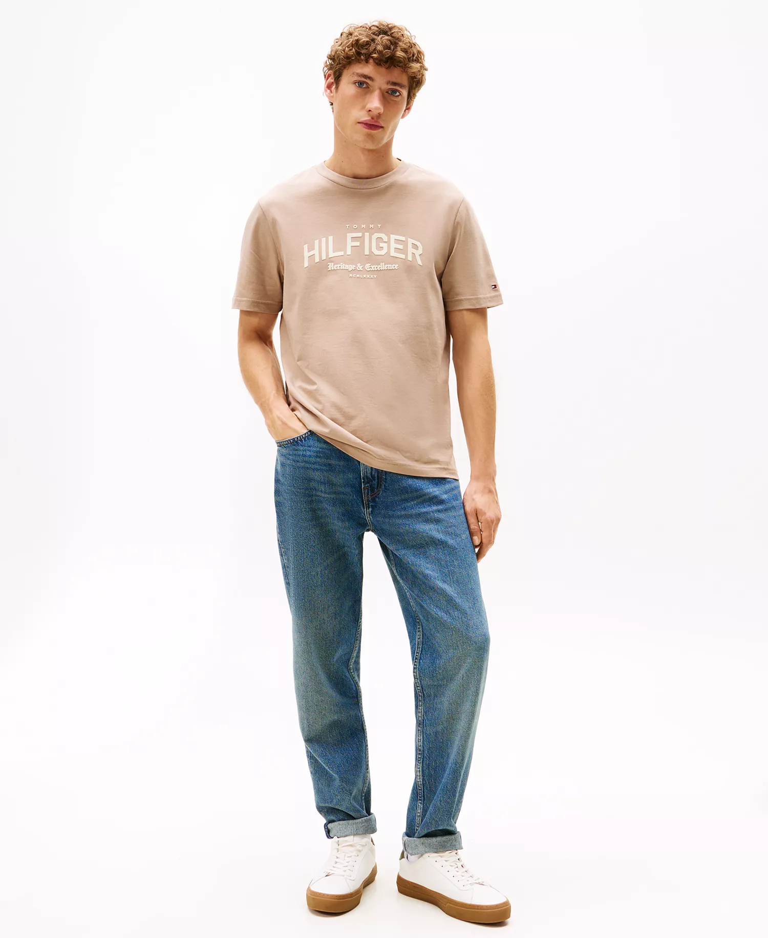 Men's Hilfiger Arch Graphic T-Shirt - Coastal Taupe - XL