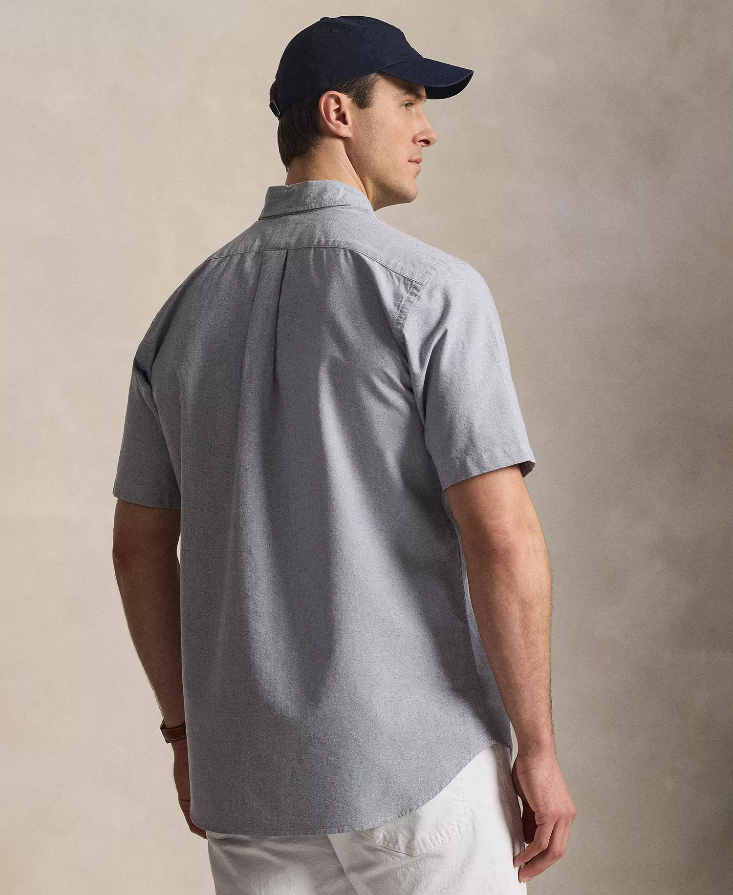 Men's Big & Tall Short-Sleeve Oxford Shirt - Navy - 2LT