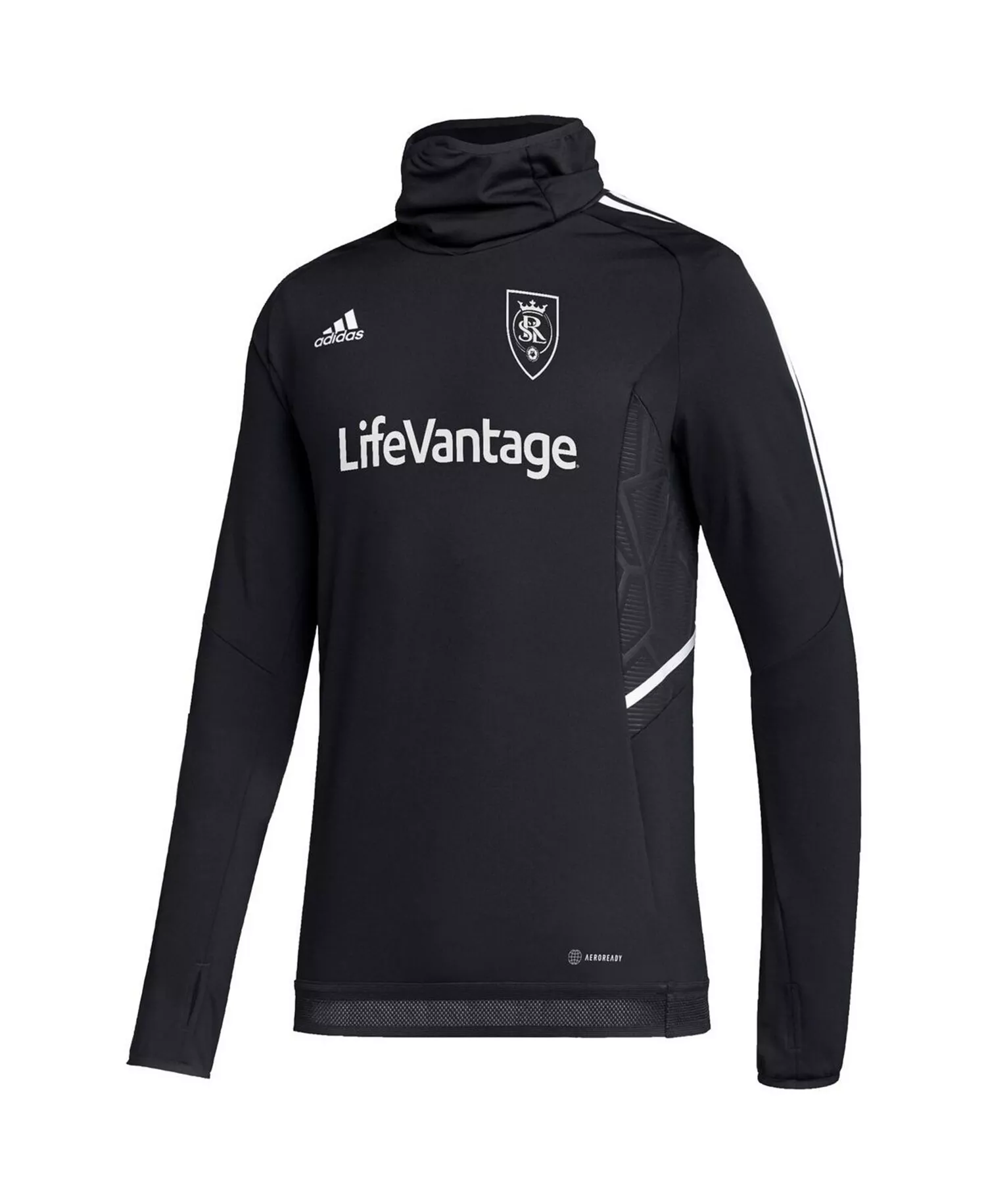 Men's Black Real Salt Lake COLD.RDY Raglan Warmup Pullover Jacket - Black - 2XL