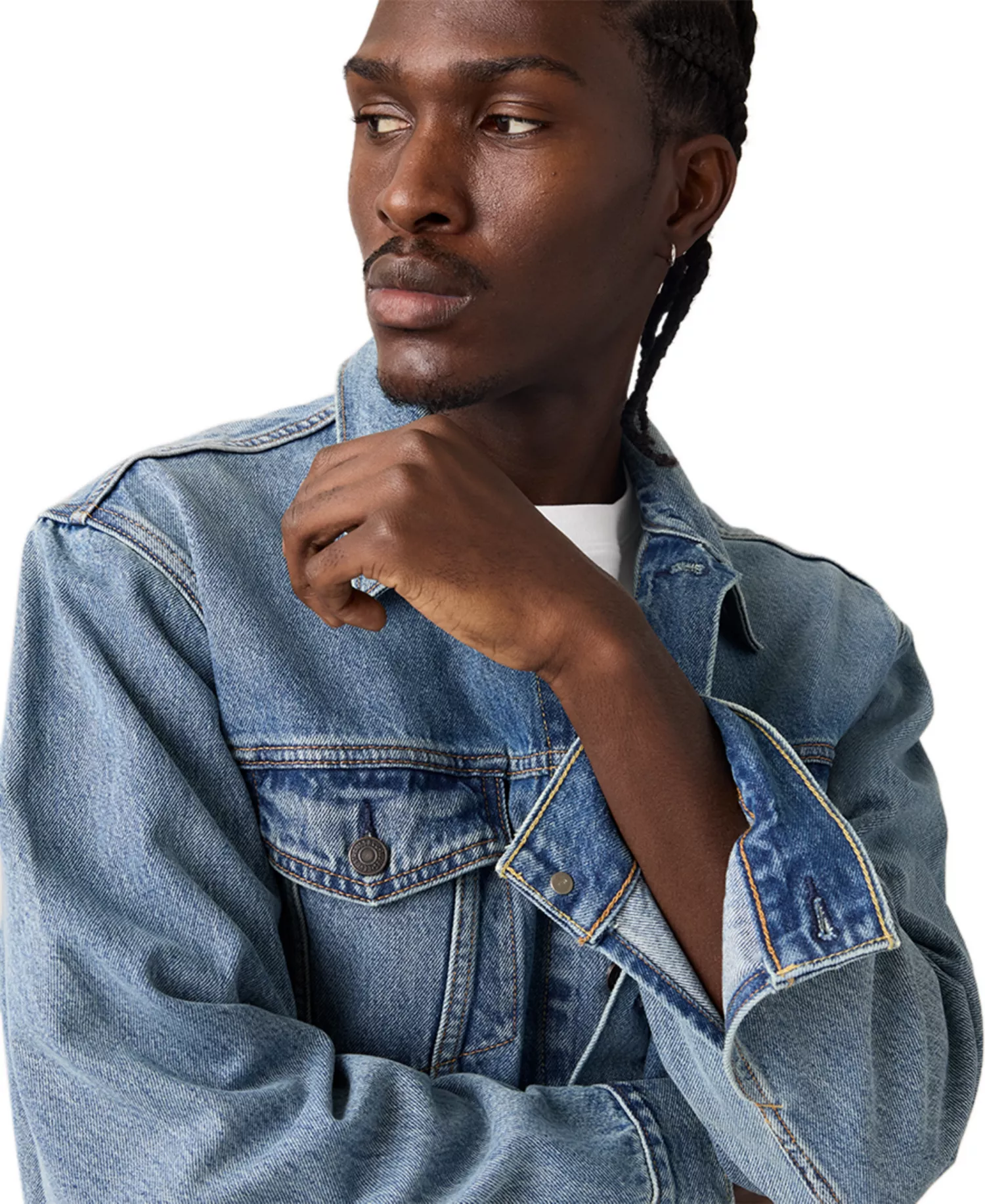 Men's Relaxed-Fit Trucker Jacket - Afternoon Streets - 2XL