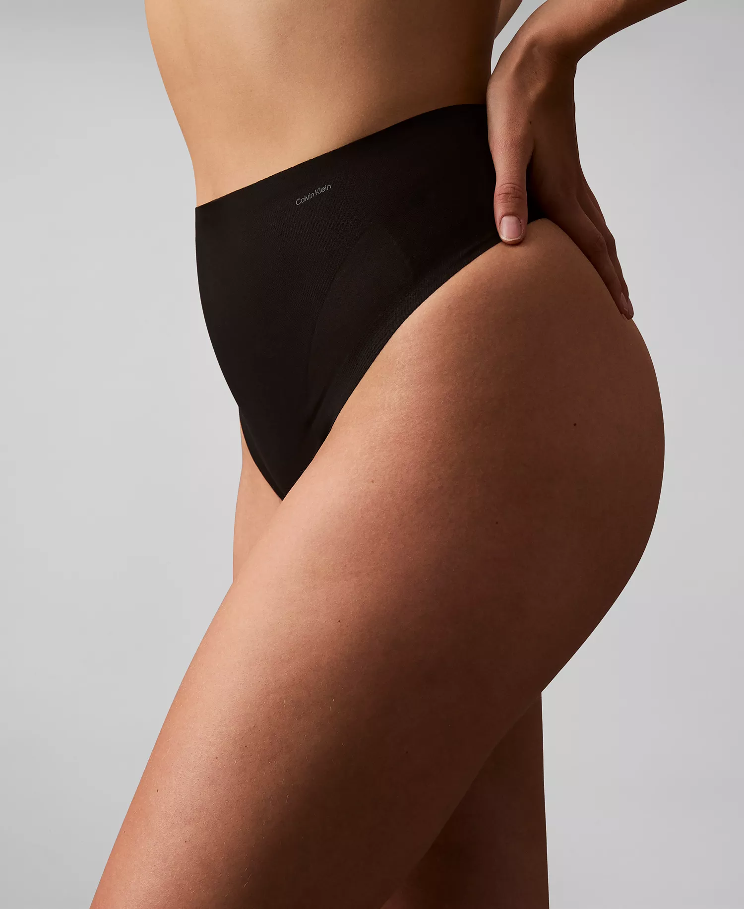 Women's Stay-Put Firm Mesh Thong Underwear QF8165 - Black - L