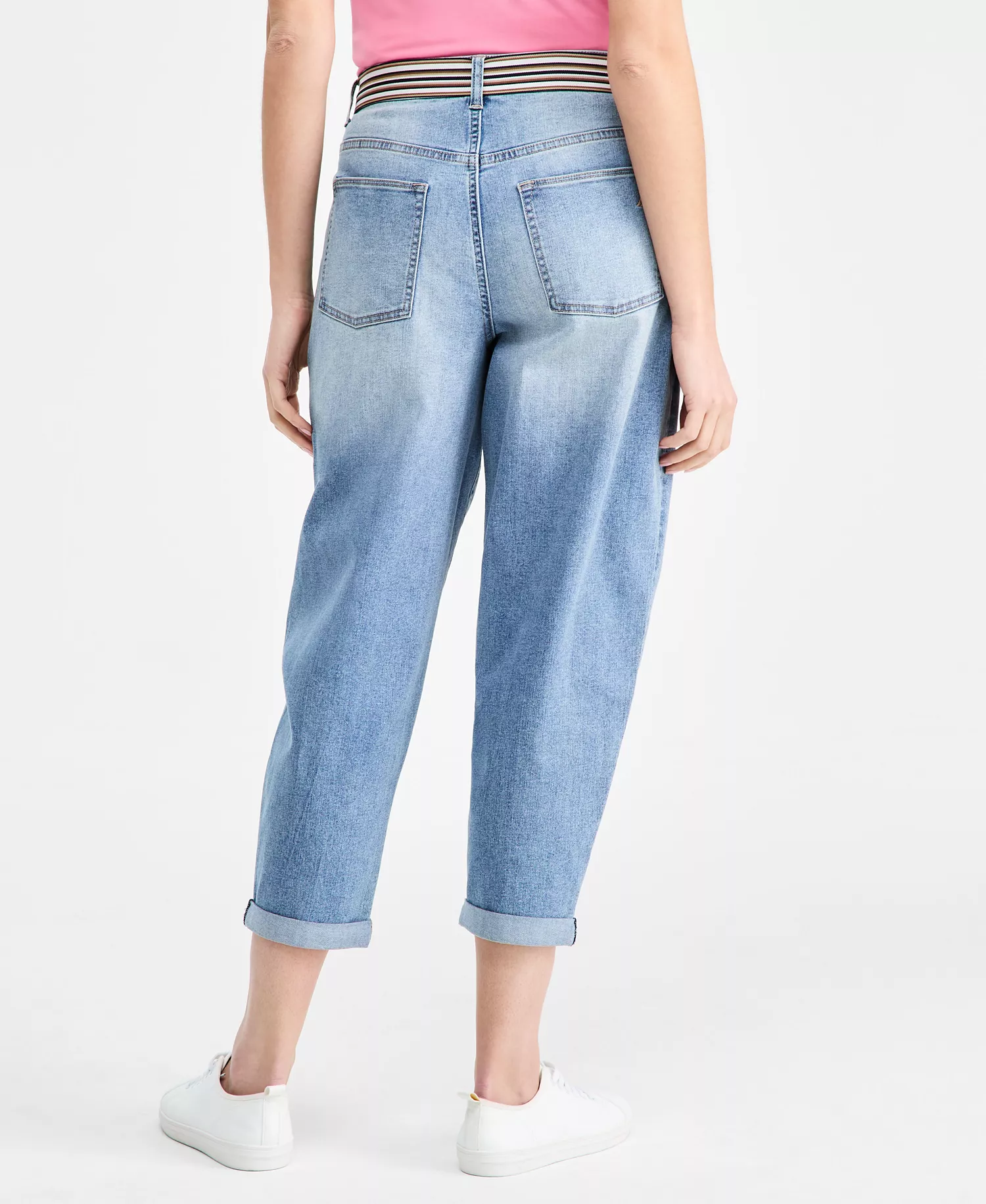 Women's Belted Carrot Jeans - Cruise Blue - 10