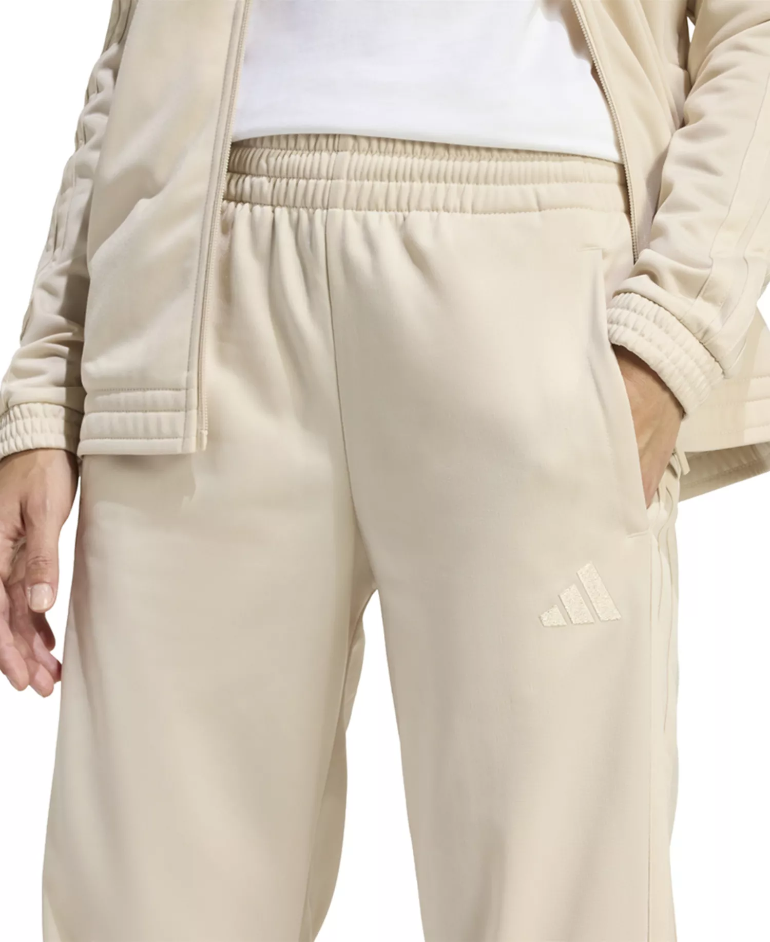Women's Tricot 3-Stripes Full Track Pants - Crystal Linen - 2XL
