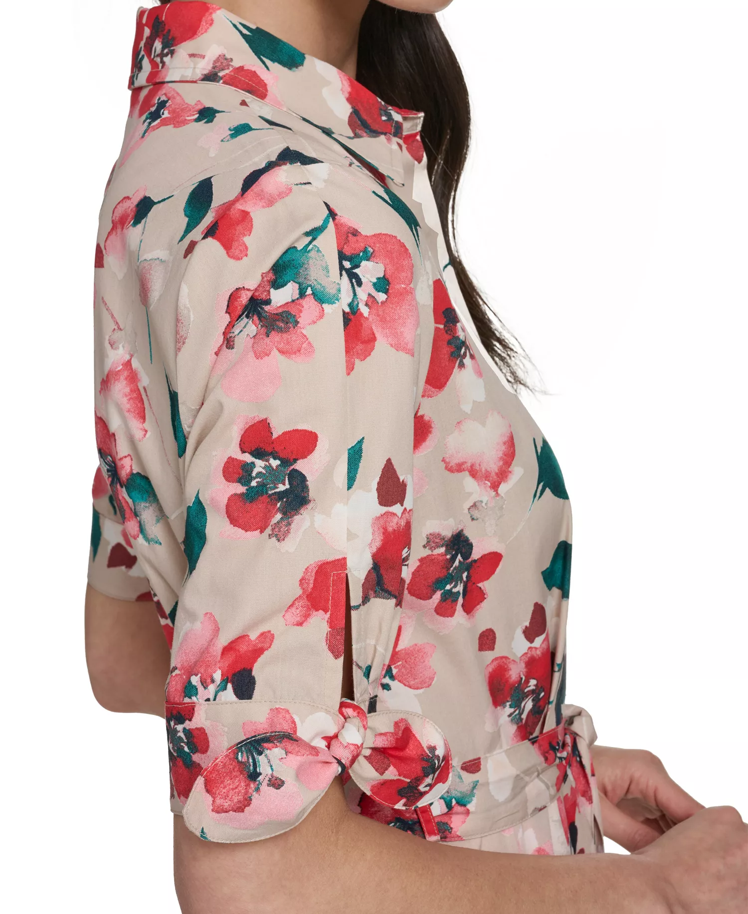 Women's Collared Midi Dress - Cashew Multi - 10