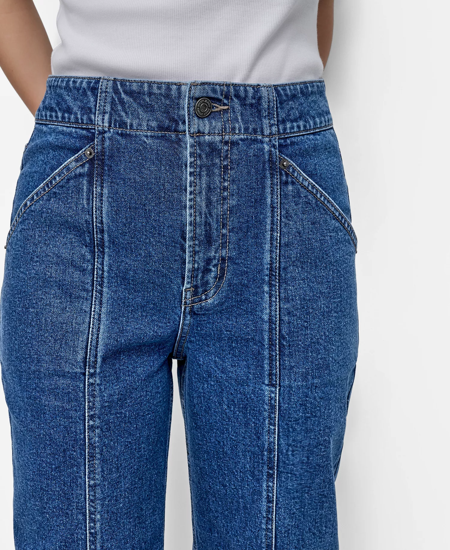 Women's High Rise Wide Leg Cargo Jeans - Moore - 24