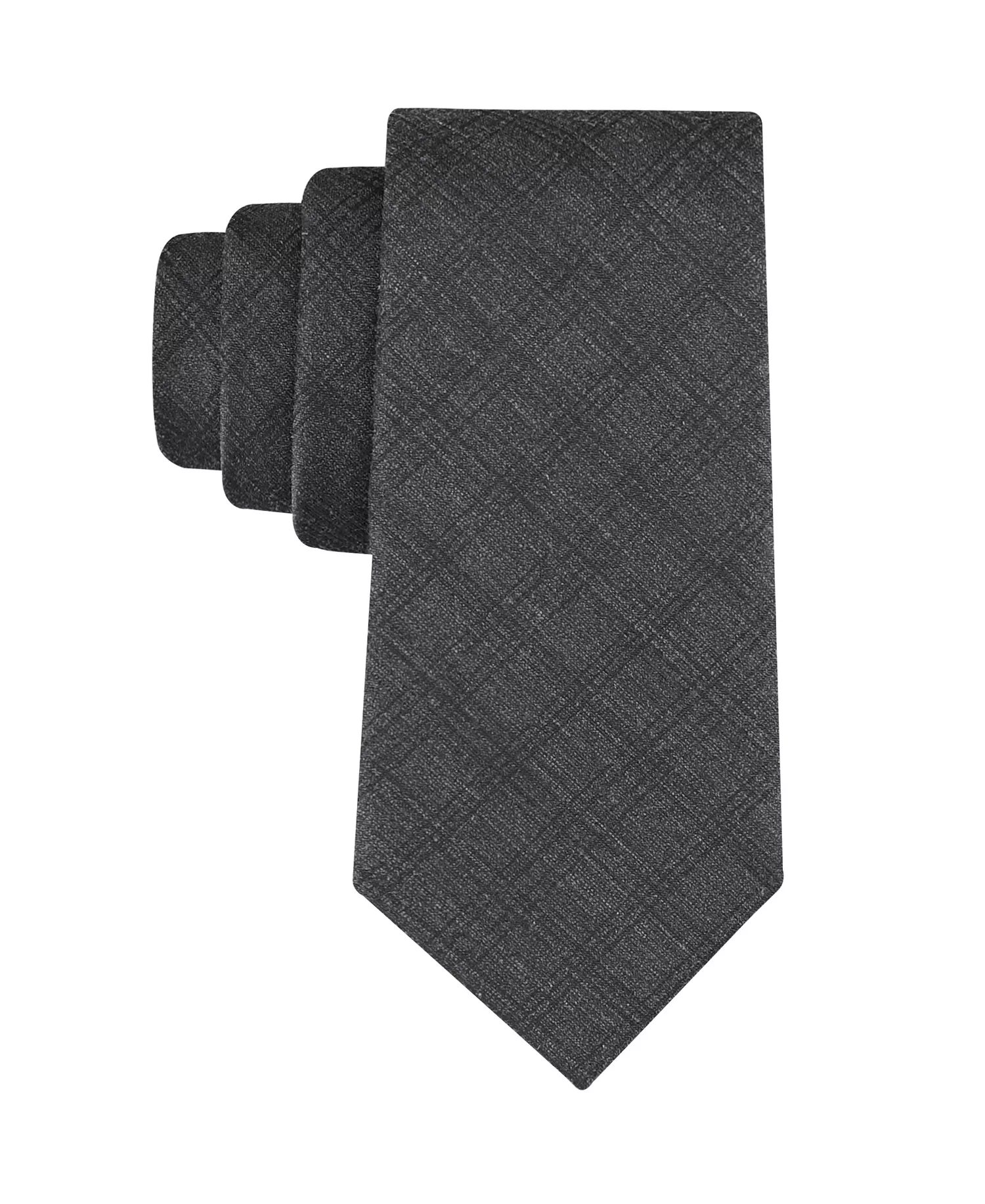 Men's Madeline Grid Tie - Charcoal - ONE SIZE