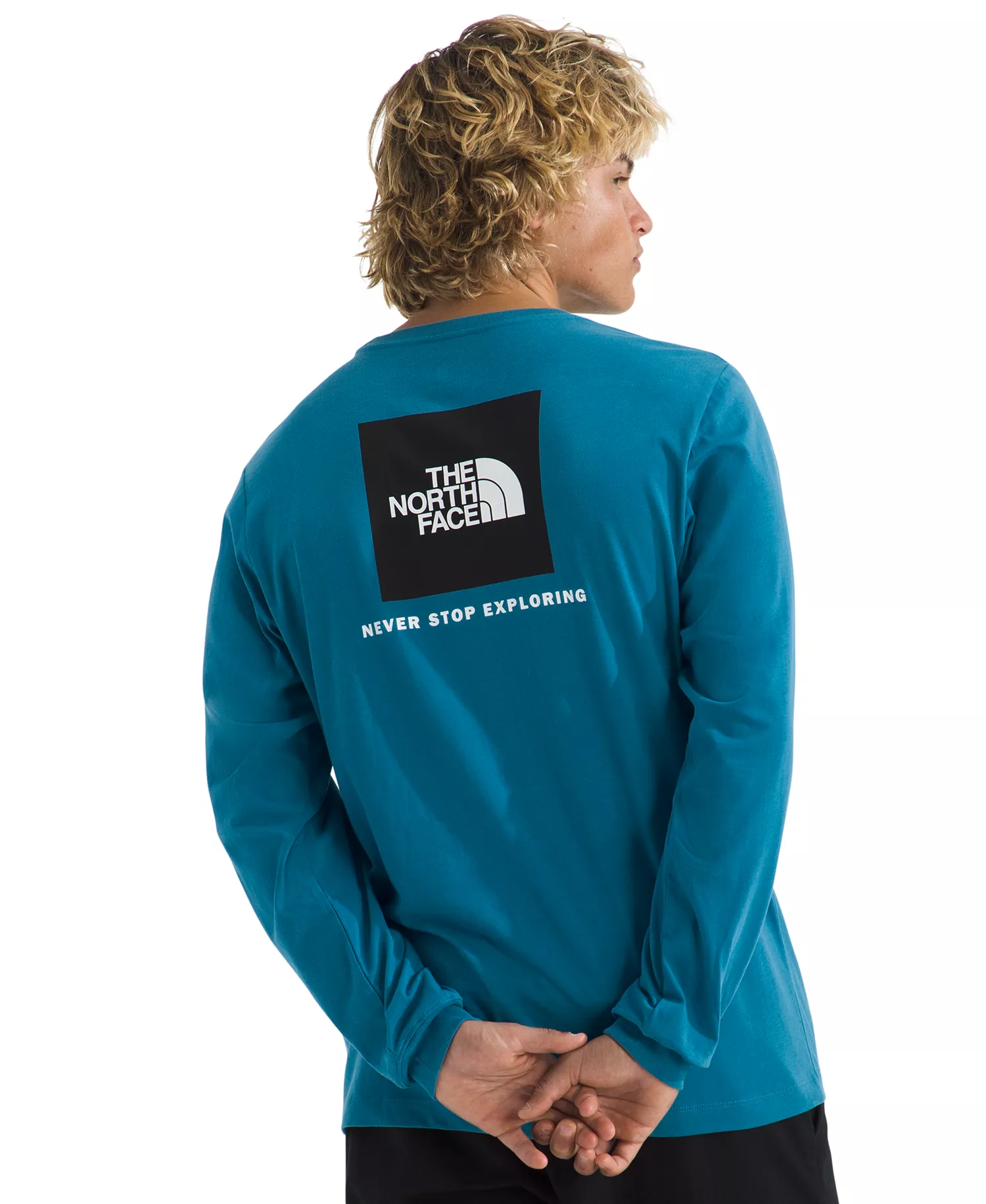 Men's Evolution Box Long Sleeve T-Shirt - Dusk Blue - 2XL