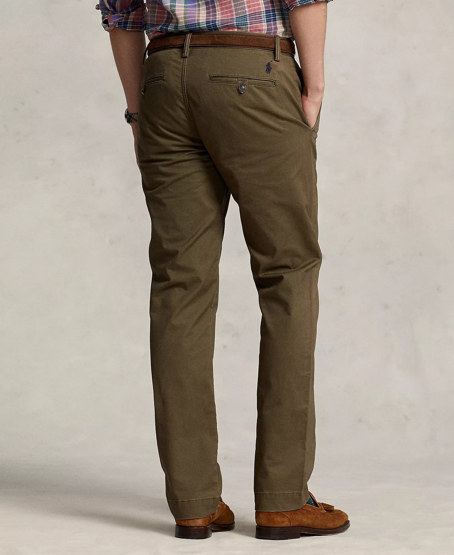 Men's Straight-Fit Washed Stretch Chino Pants - Canopy Olive - 31 - 30