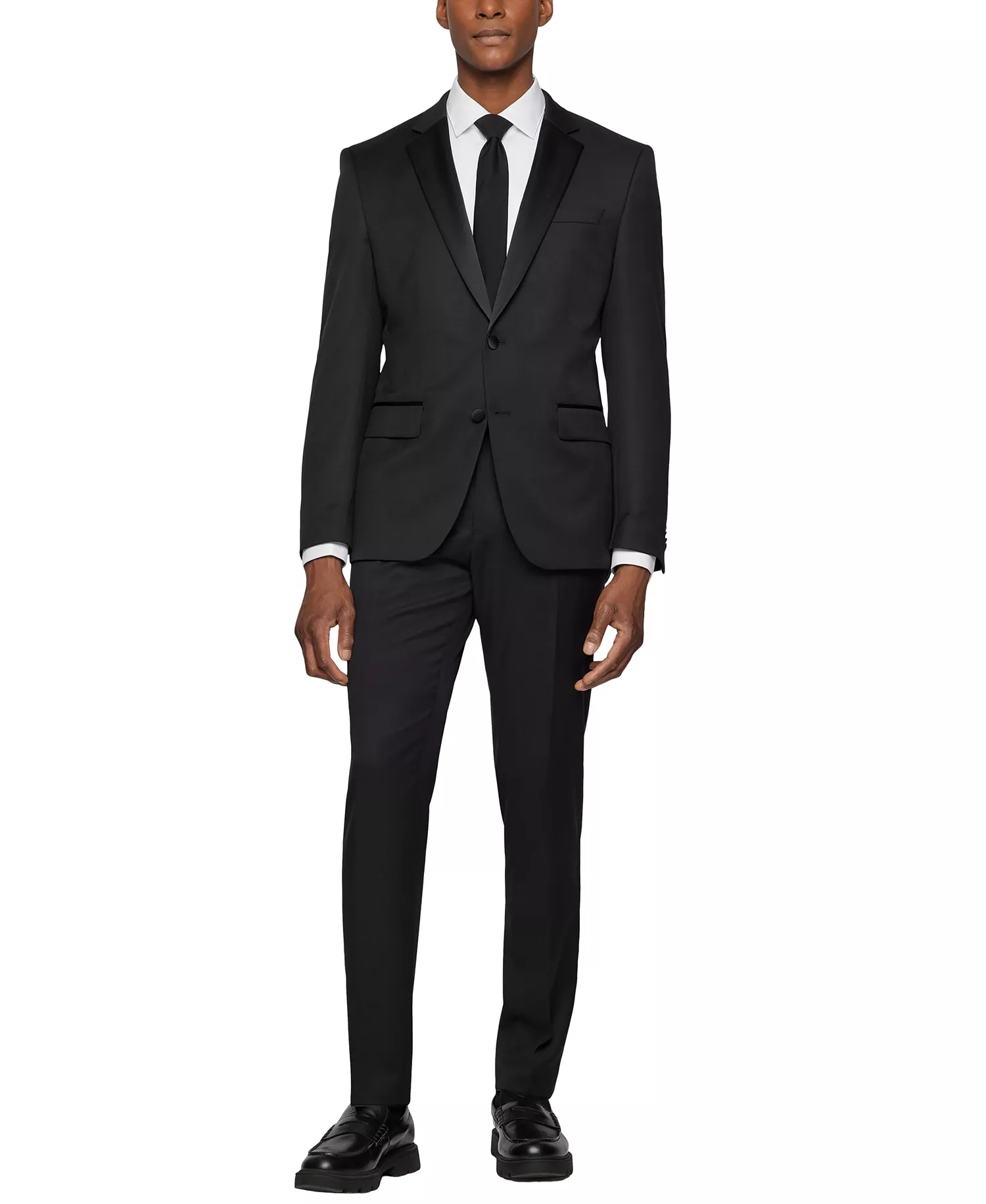 BOSS Men's Tuxedo Trousers - Black - 32R