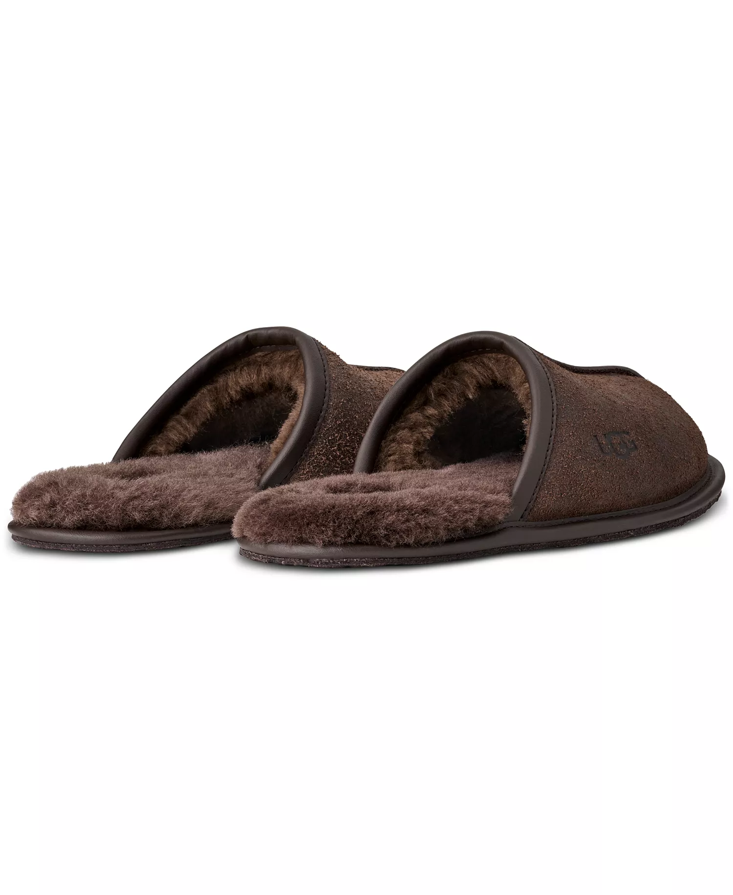 Men's Scuff Leather Distressed House Slipper - Dusted Cocoa - 7M