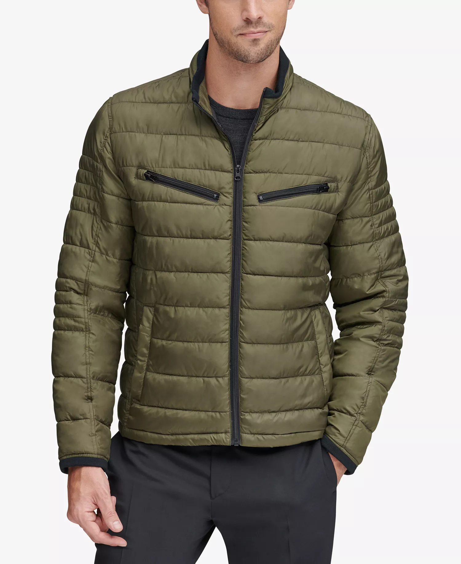 Men's Grymes Packable Racer Jacket - Olive Green - 2XL