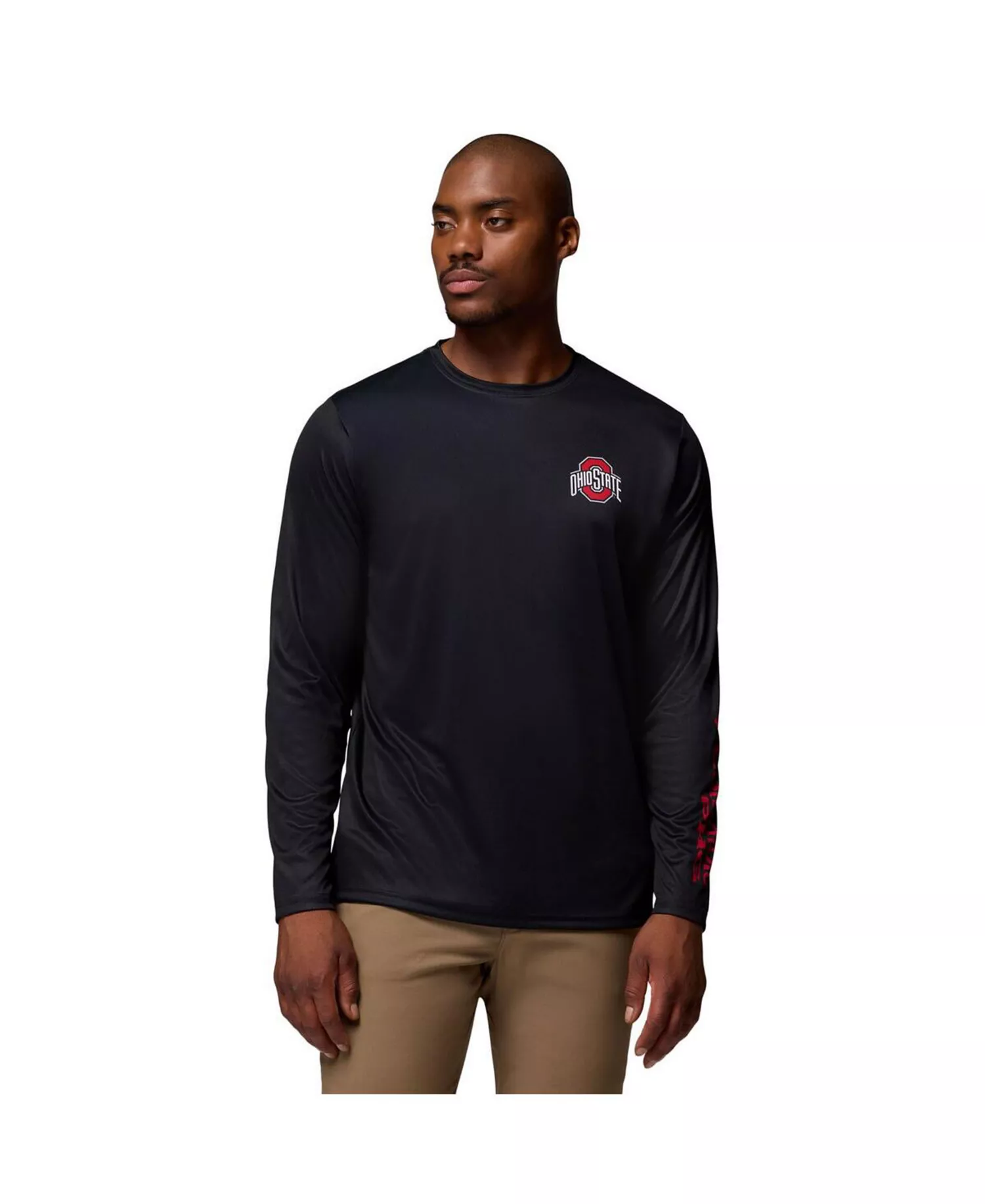 Men's Black Ohio State Buckeyes PHG Terminal Shot 3-Hit Long Sleeve T-Shirt - Black - L