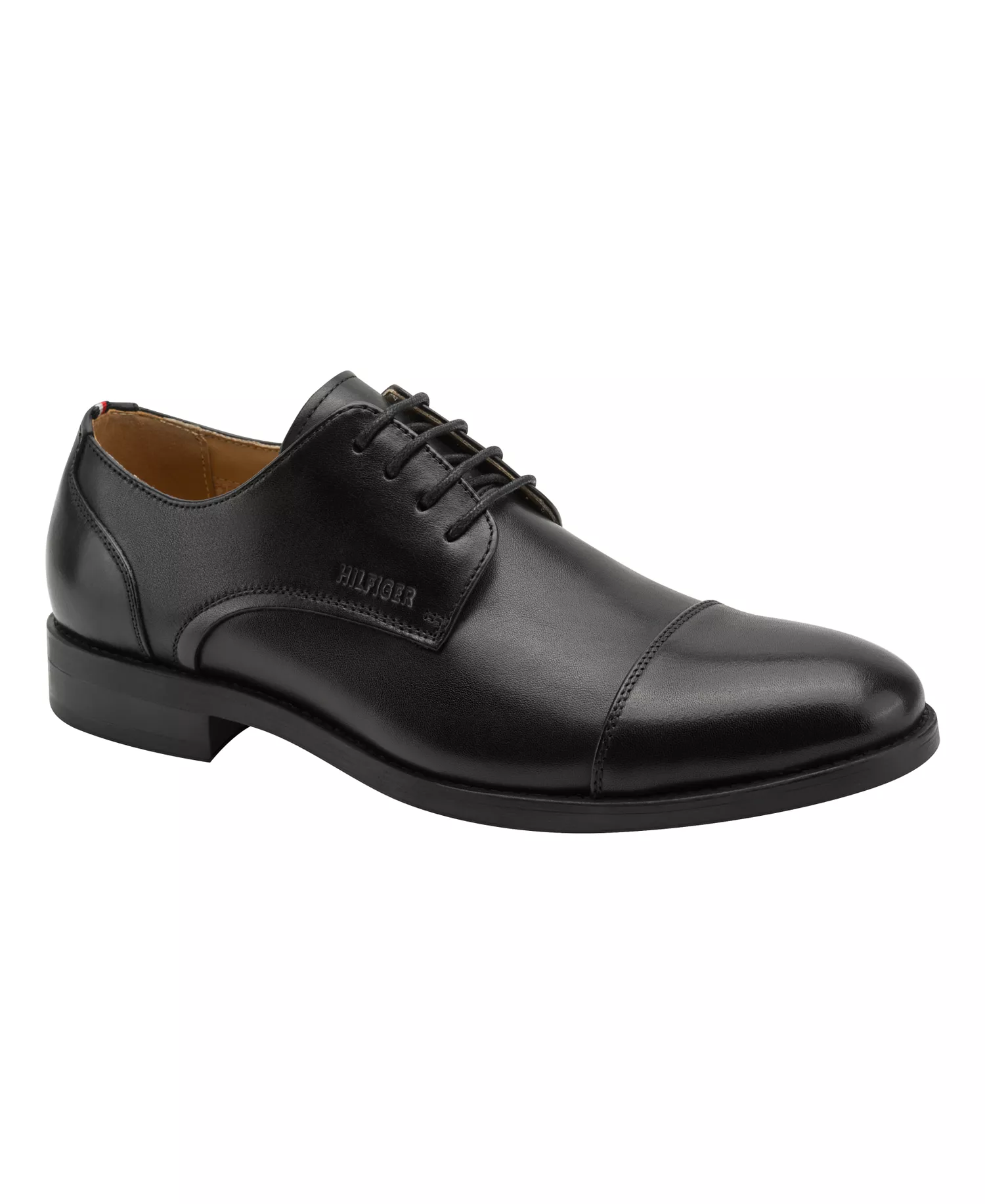 Men's Creagan Leather Derby Dress Shoes - Black Leather - 10.5M