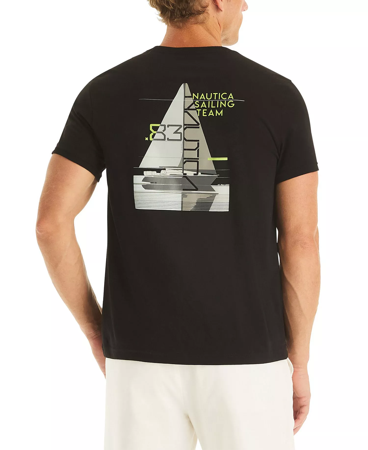 Men's Printed Crewneck T-Shirt - Black - 2XL