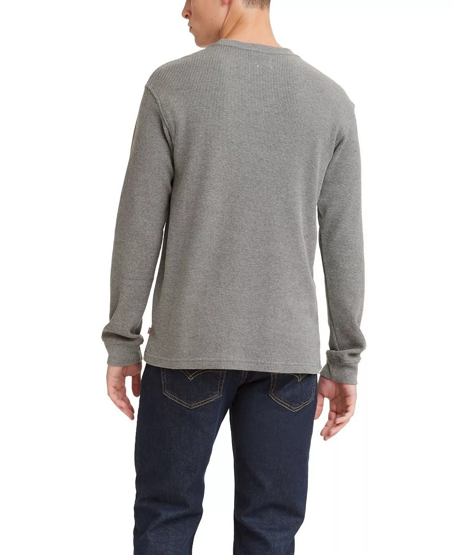 Men's Waffle Knit Thermal Long Sleeve T-Shirt - Chisel Gray - 2XL