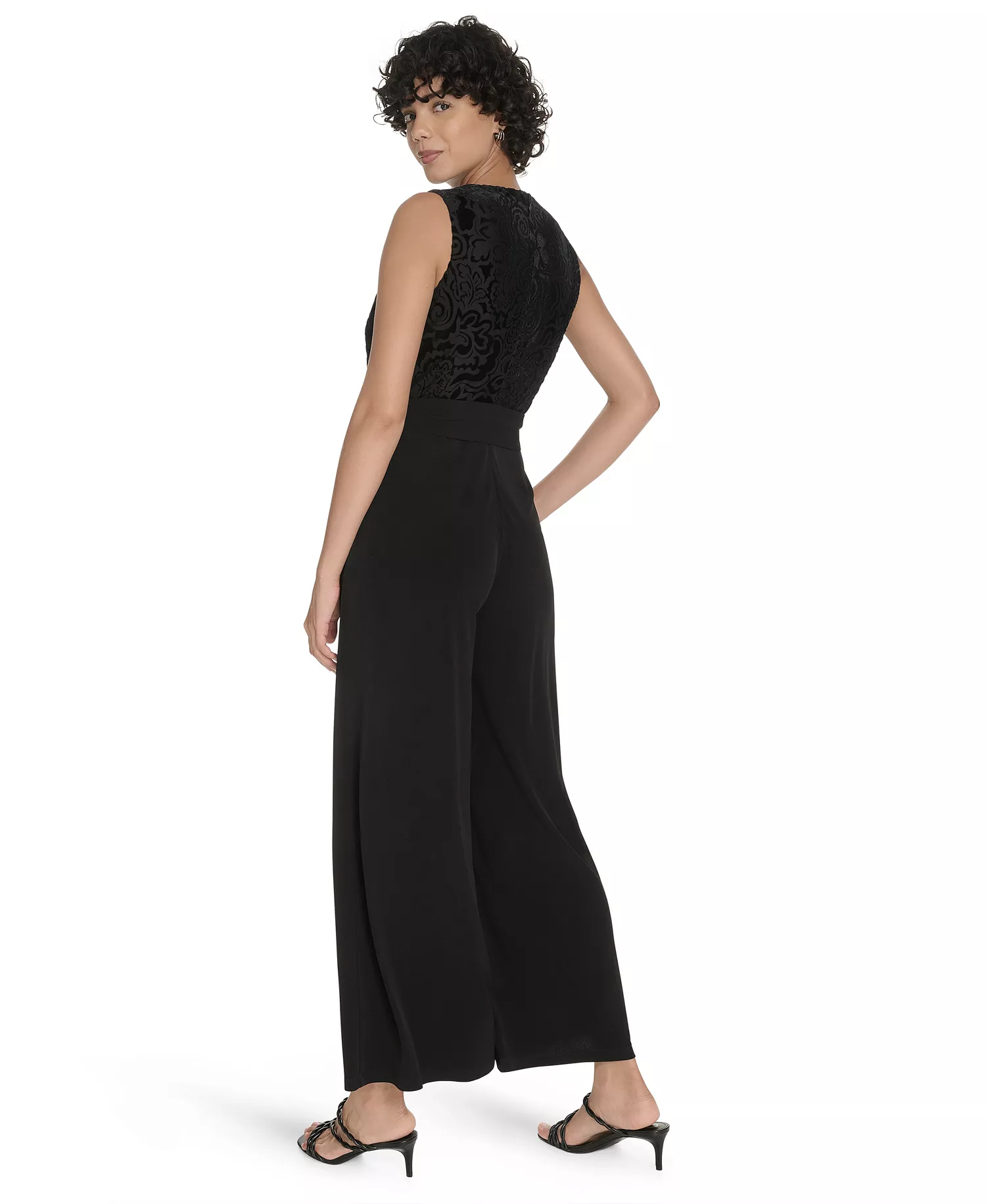 Women's Burnout Sleeveless Jumpsuit - Black - 10