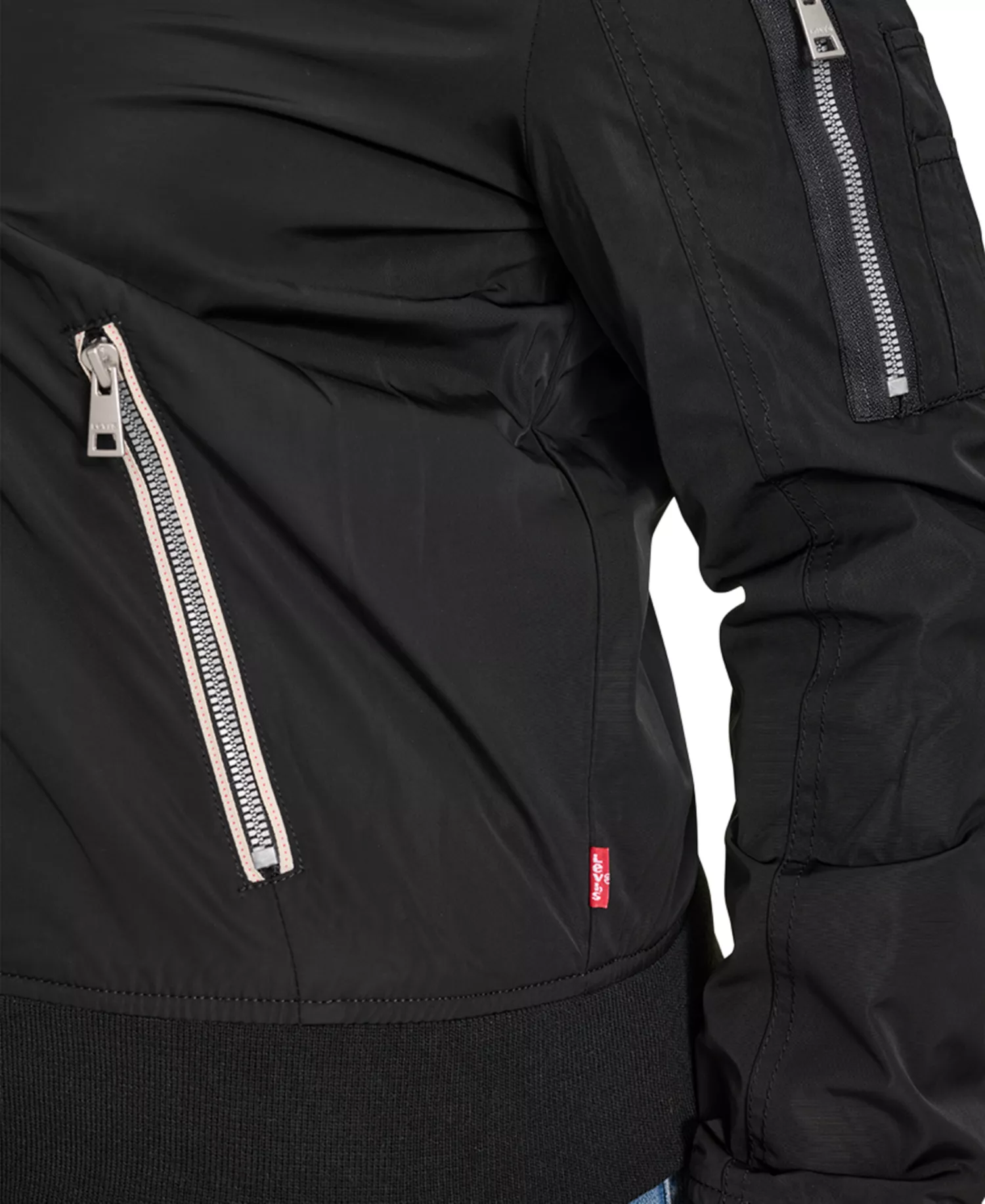 Trendy Plus Size Melanie Bomber Jacket - Black - 1X