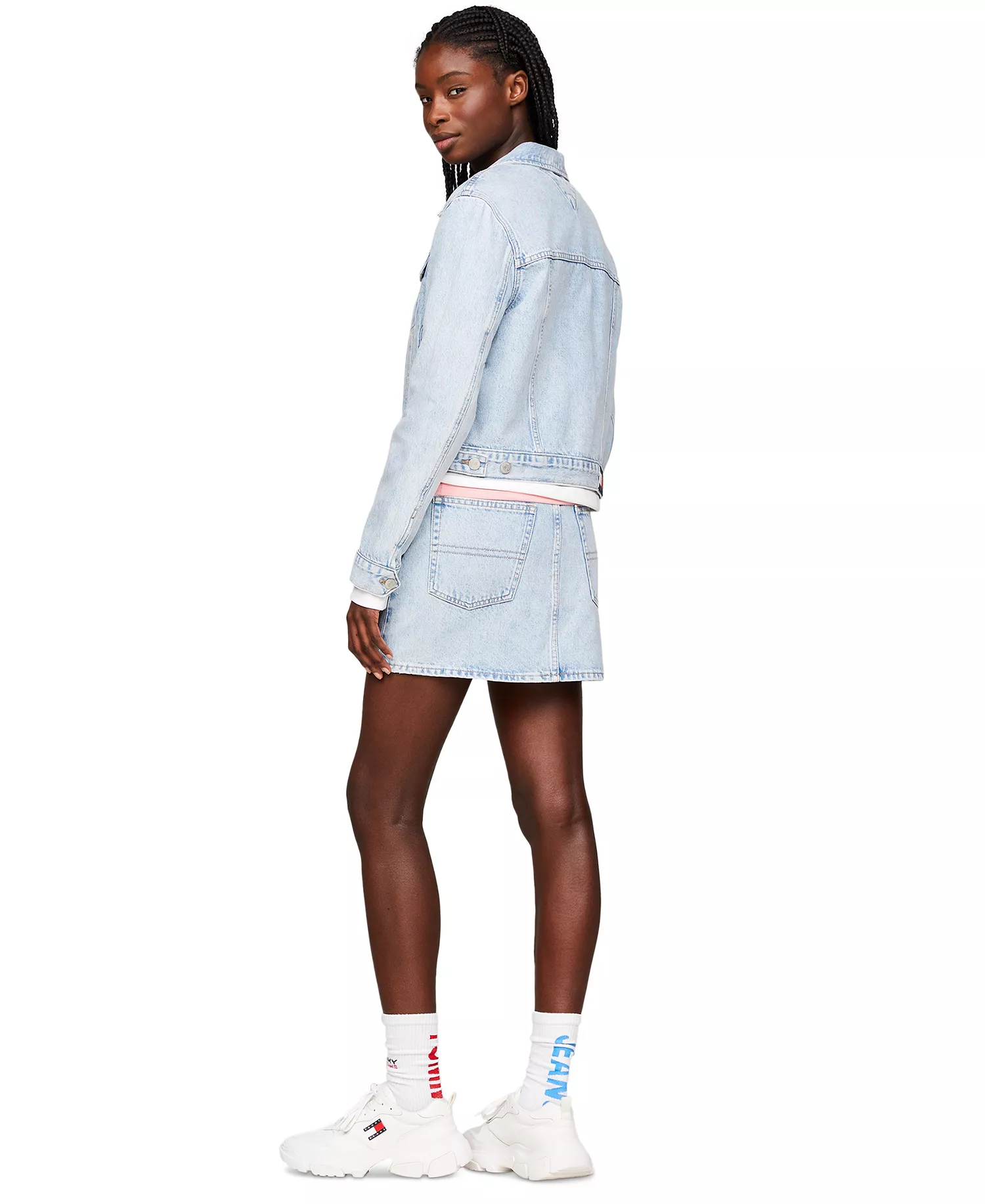 Women's Izzie Slim-Fit Distressed Denim Jacket - Denim Light - XL