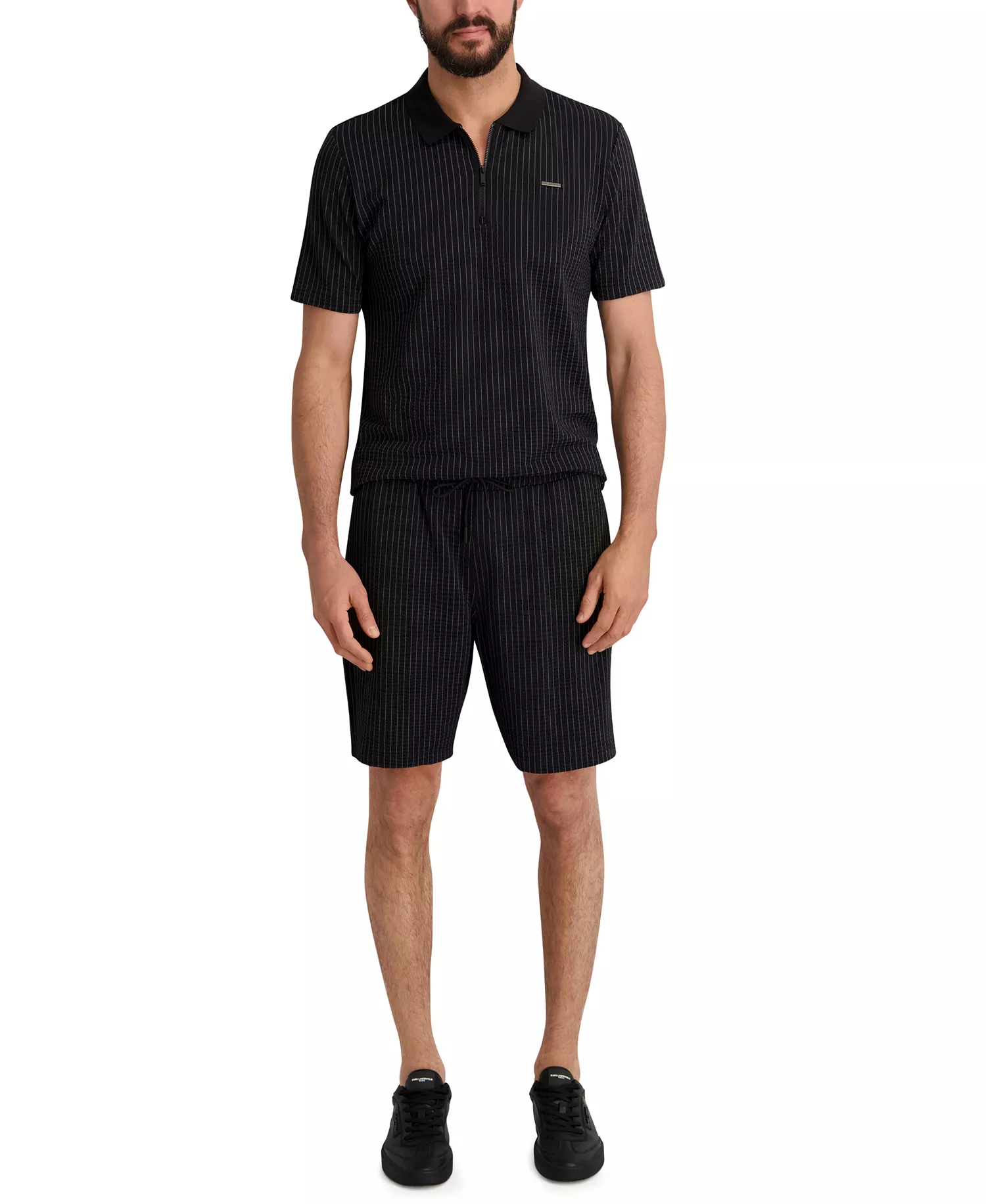 Men's Performance Striped Shorts - Black - 2XL