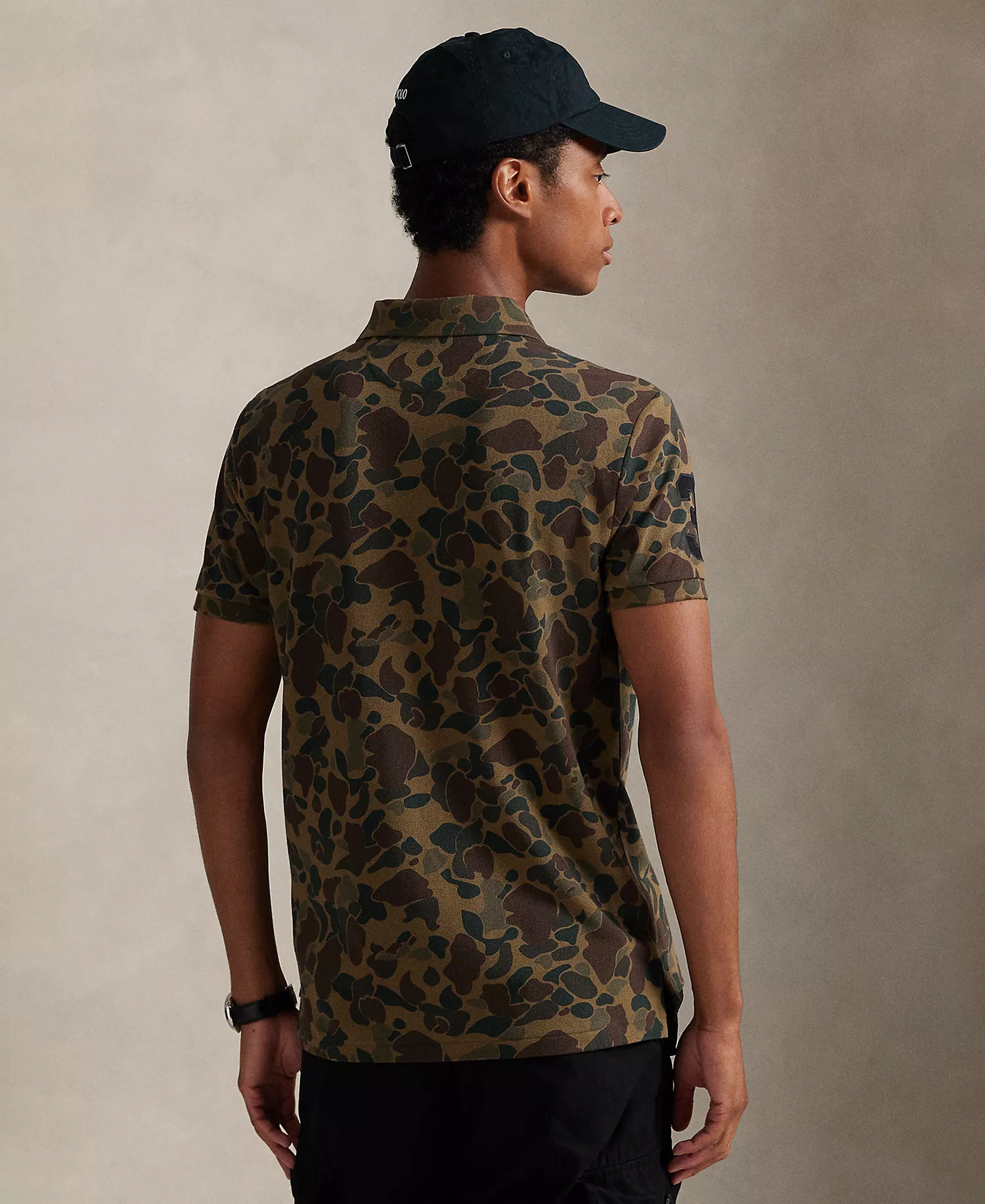 Men's Short Sleeve Animated Polo Shirt - Outdoorsman Camo - XS
