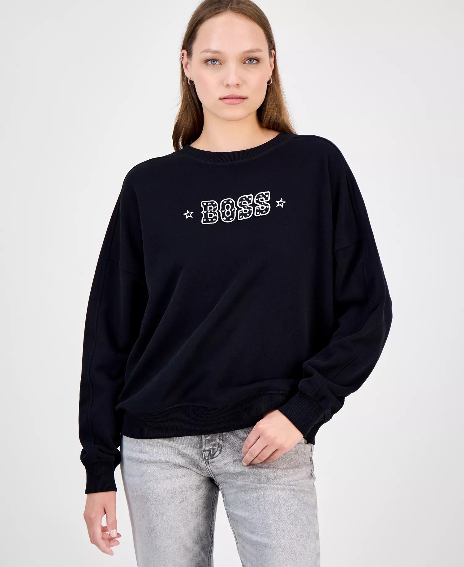 Women's Star Logo Sweatshirt - Black - S