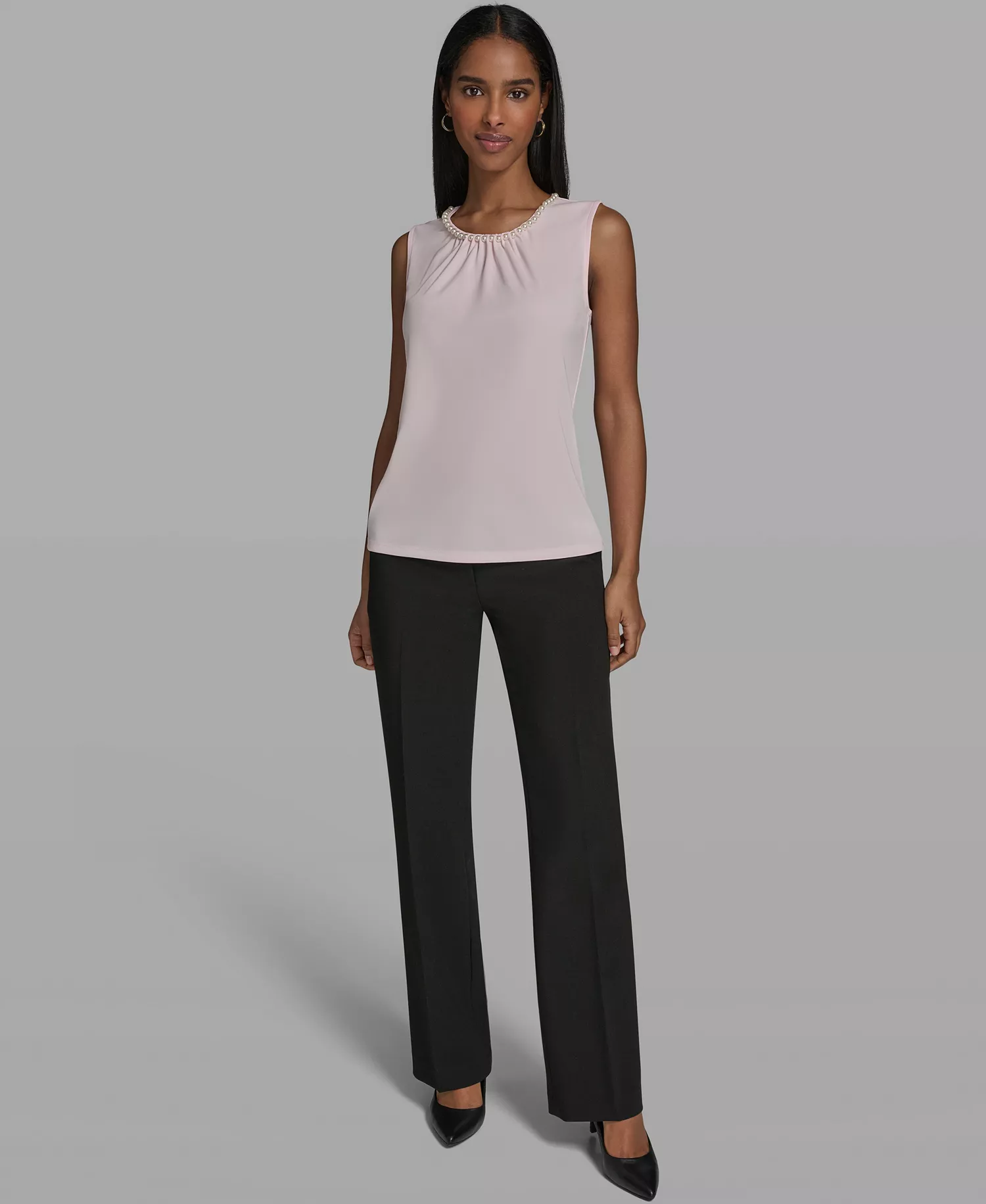 Women's Crewneck Knit Top - Ballet Slipper - L