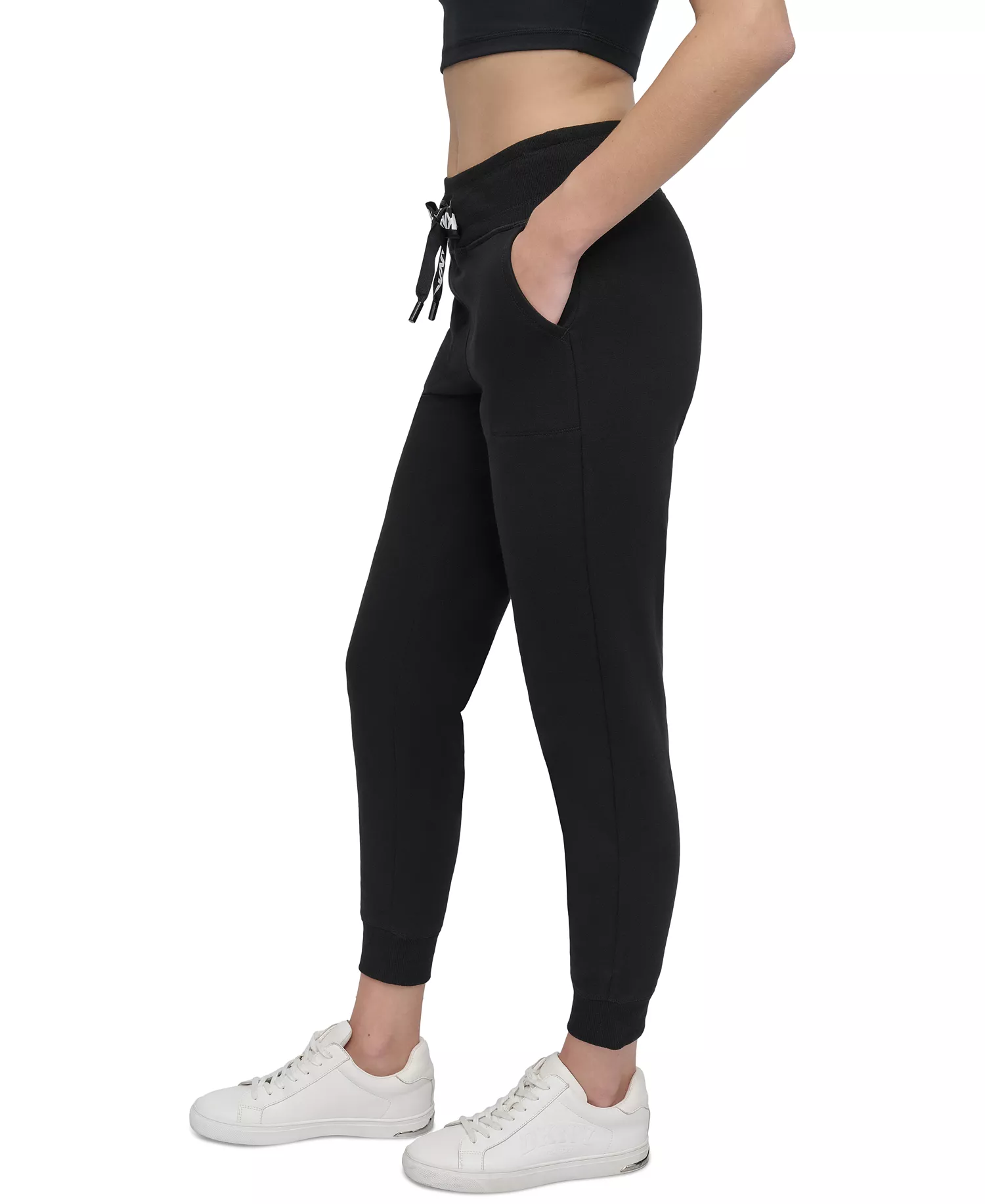 Women's Logo-Drawstring High-Rise Joggers  - Black - L