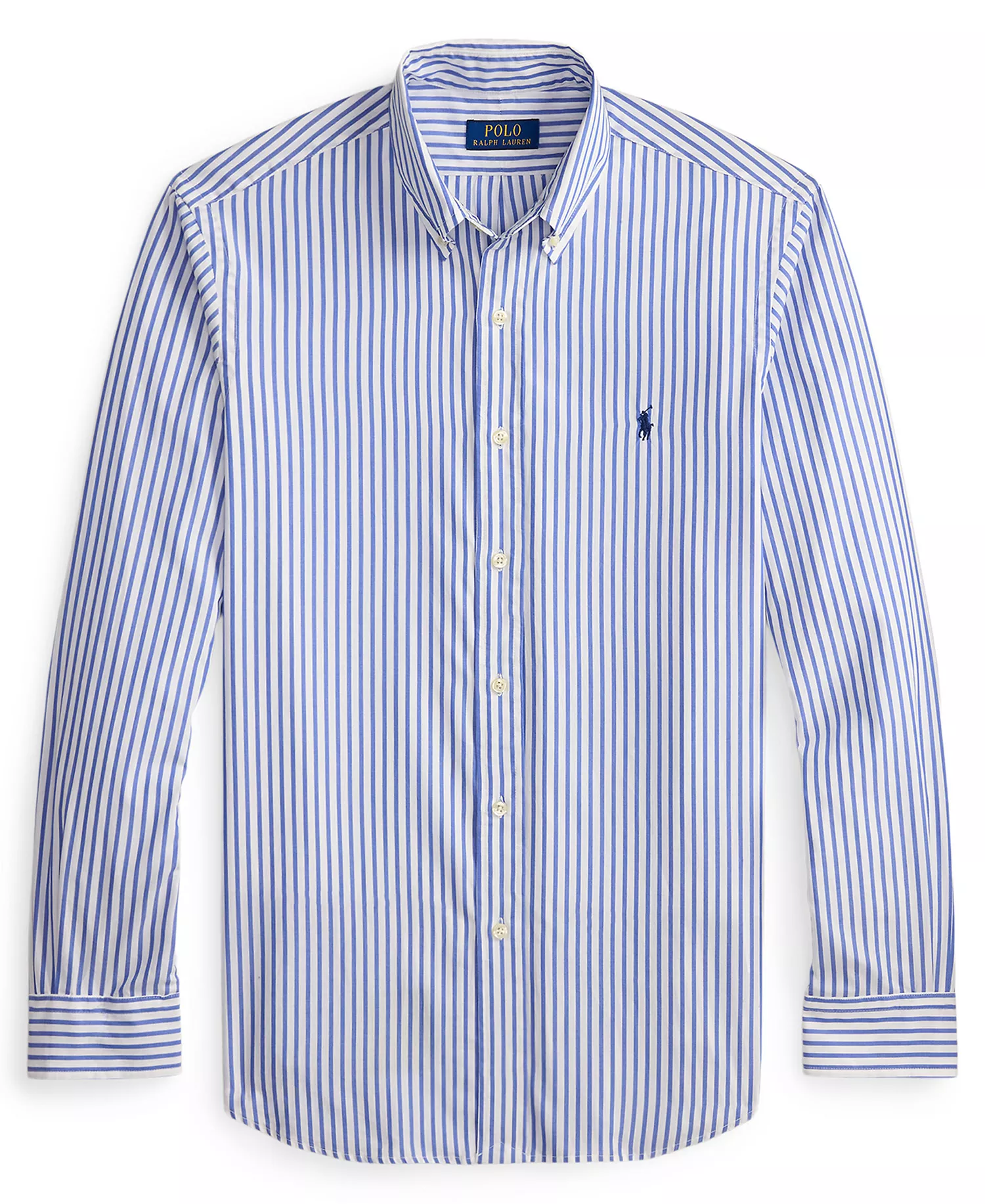 Men's Classic-Fit Striped Broadcloth Shirt - White/Blue - 2XL