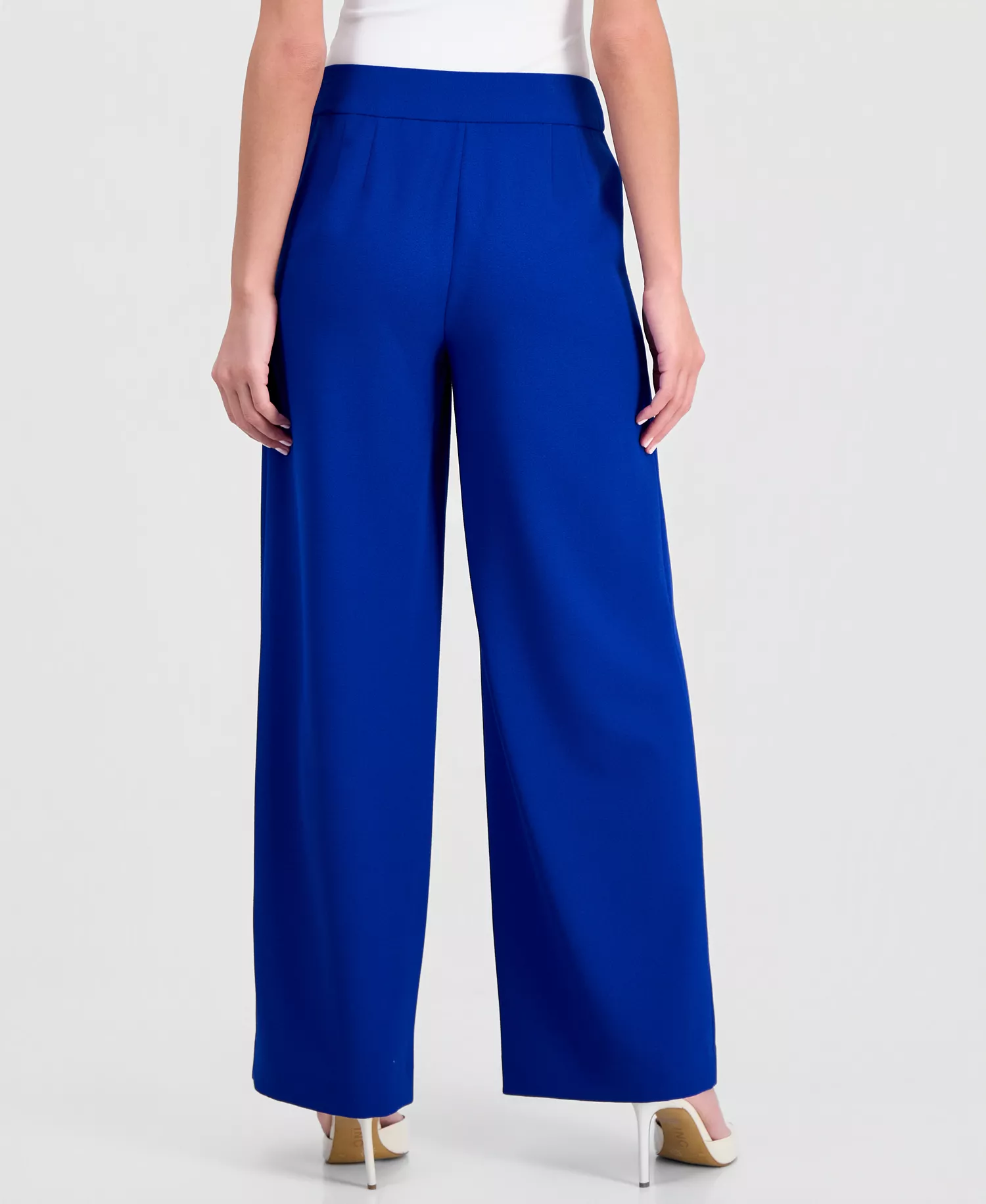 Petite Mid-Rise Wide-Leg Pants - Cobalt - 10P
