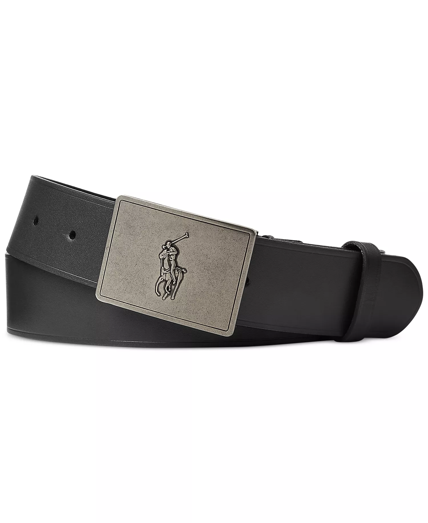 Men's Leather Belt	 - Black - 32