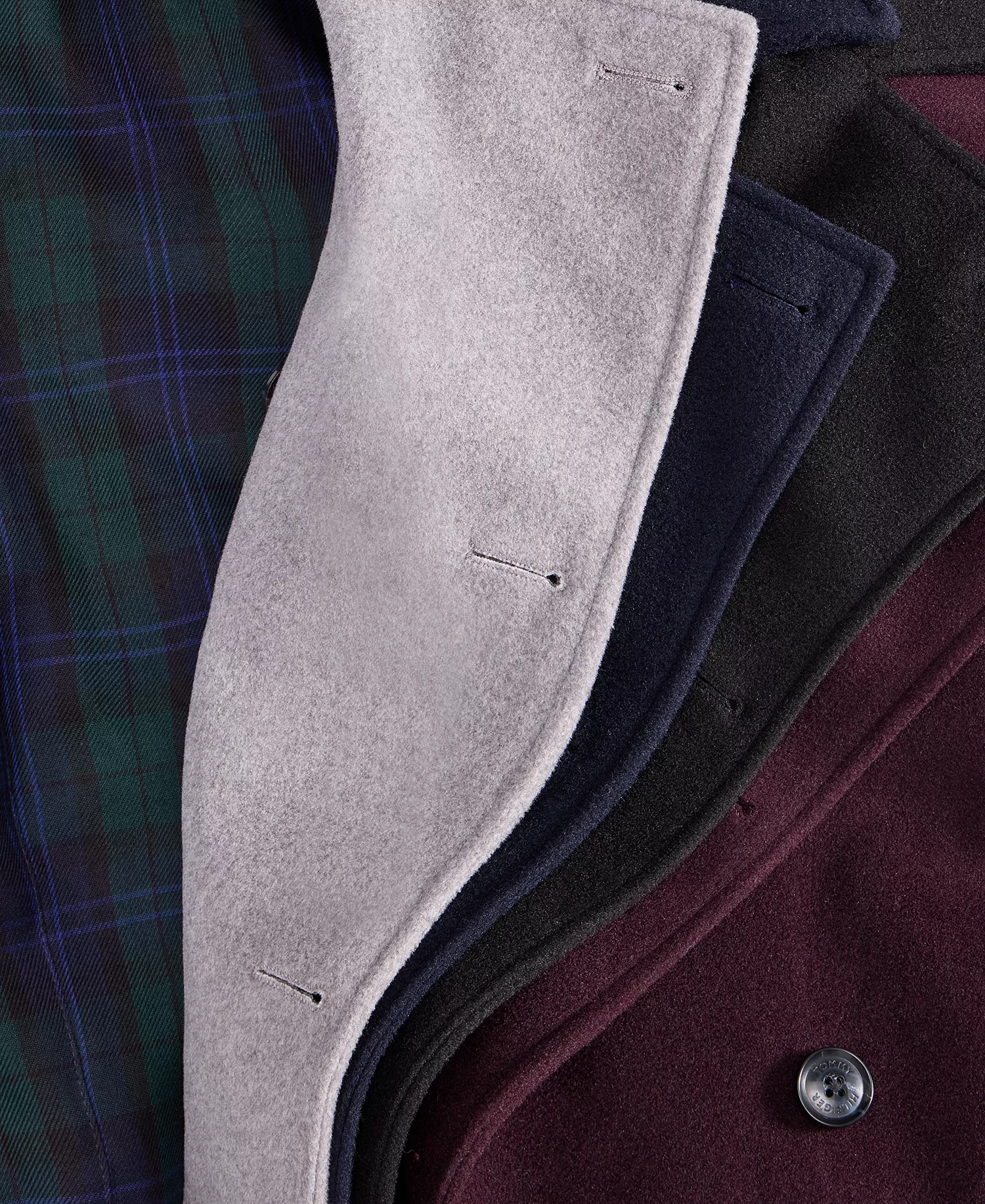 Men's Modern Fit Peacoat  - Black - 36R