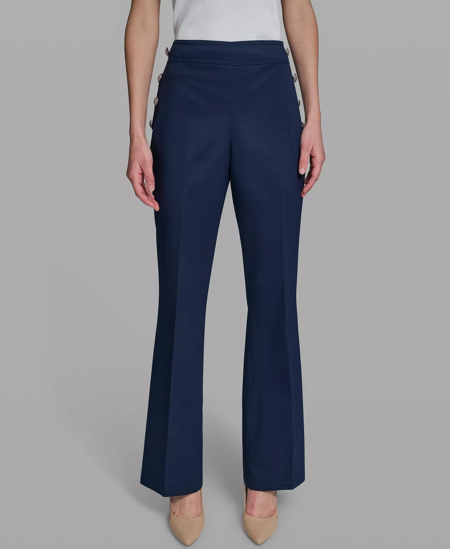 Women's Wide-Leg Mid-Rise Sailor Pants - Navel Academy - 0