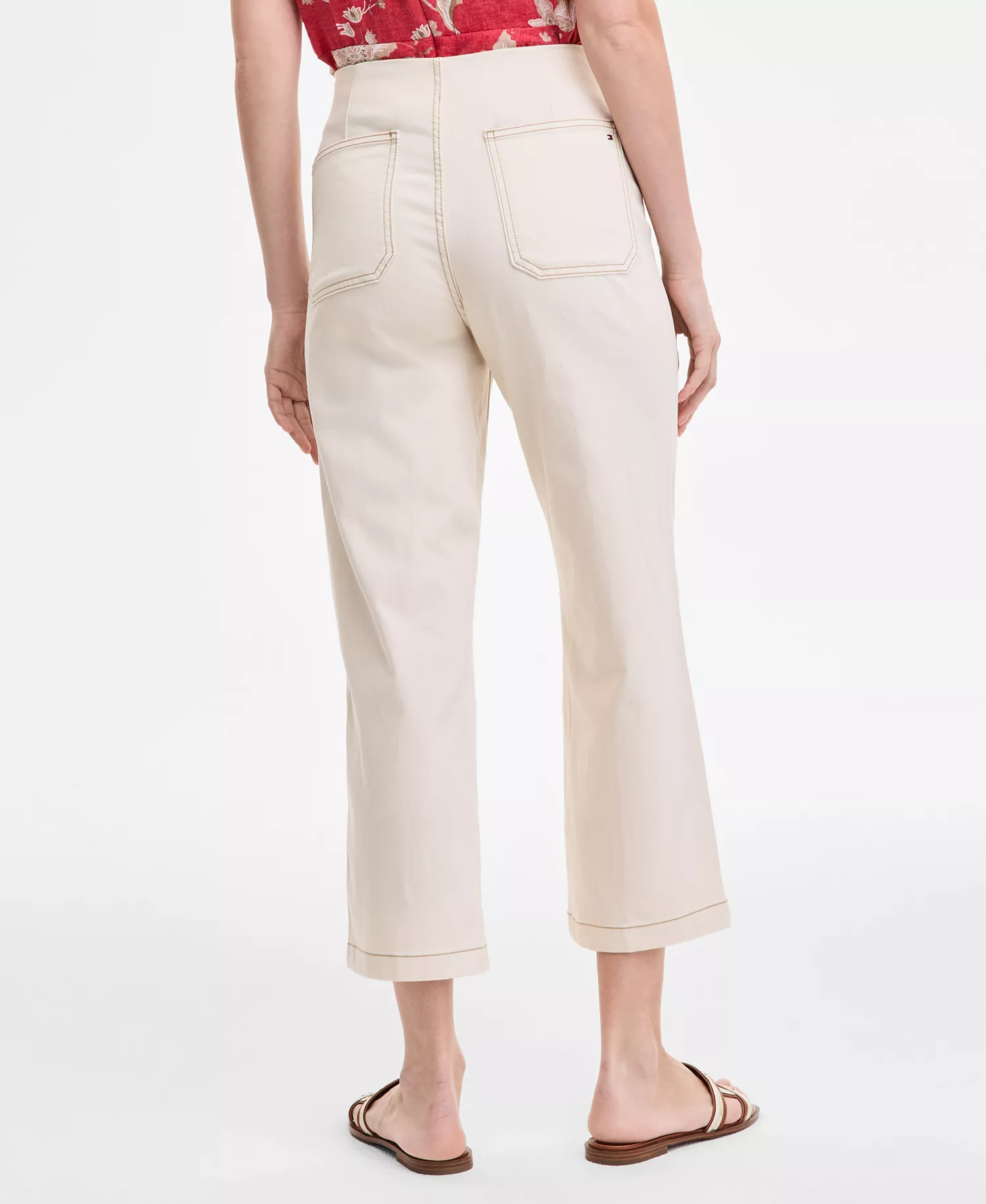 Women's Wide-Leg No-Waistband Cropped Denim Jeans - Whitecap - 14