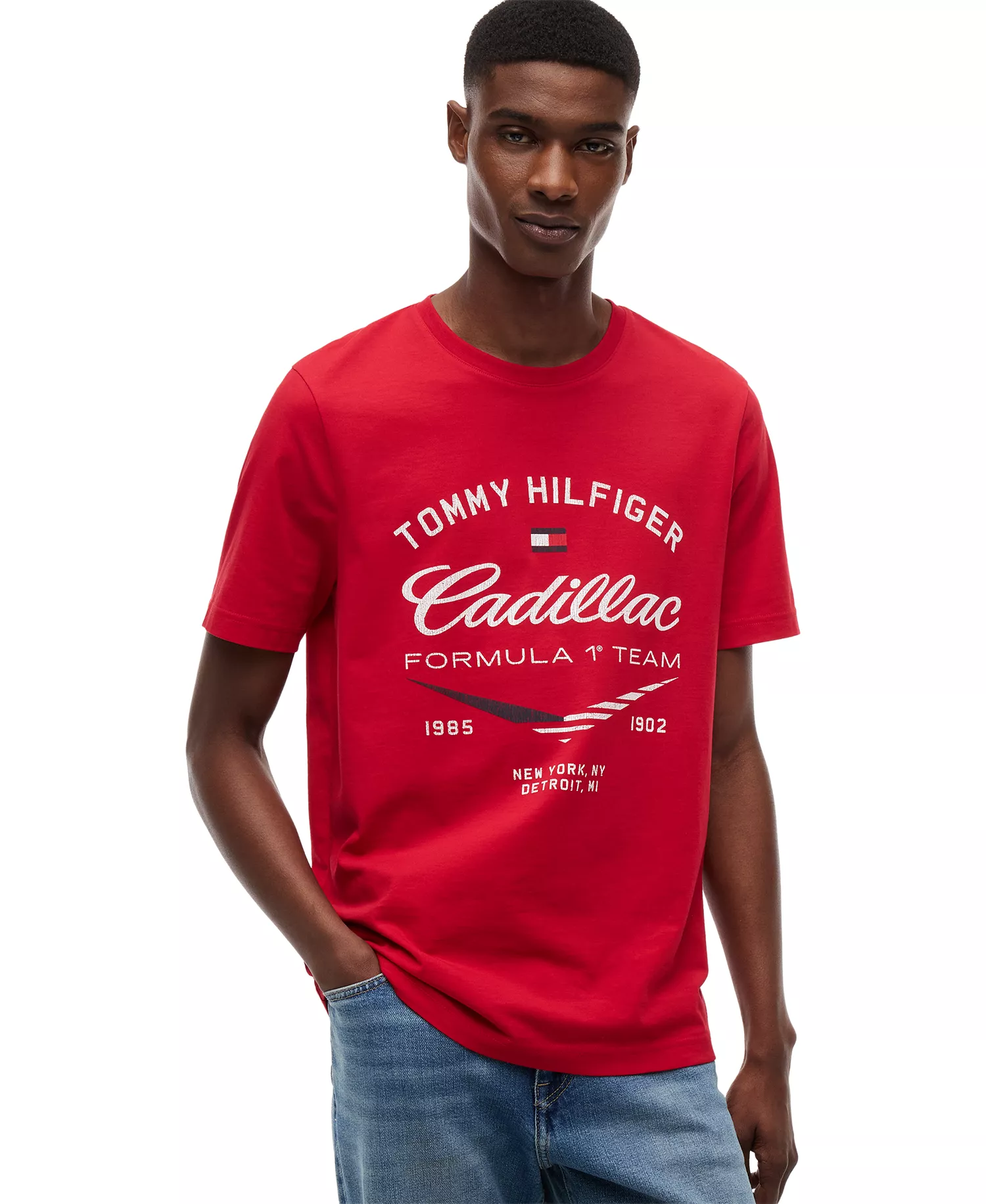x Cadillac F1® Men's Varsity Graphic T-Shirt - Red - L