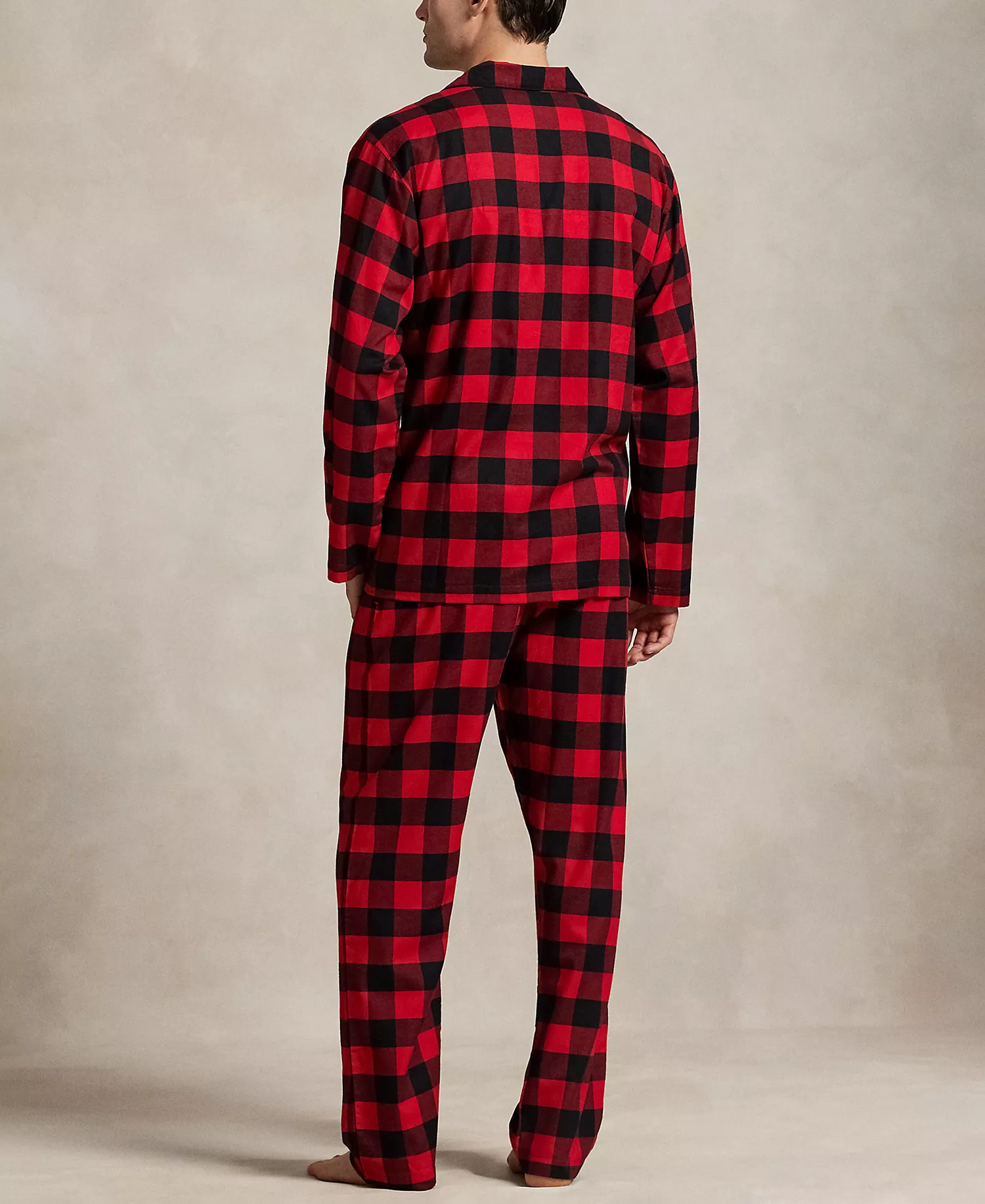 Men's 2-Piece Buffalo Check Sleepwear Set - Red Buffalo Check - L