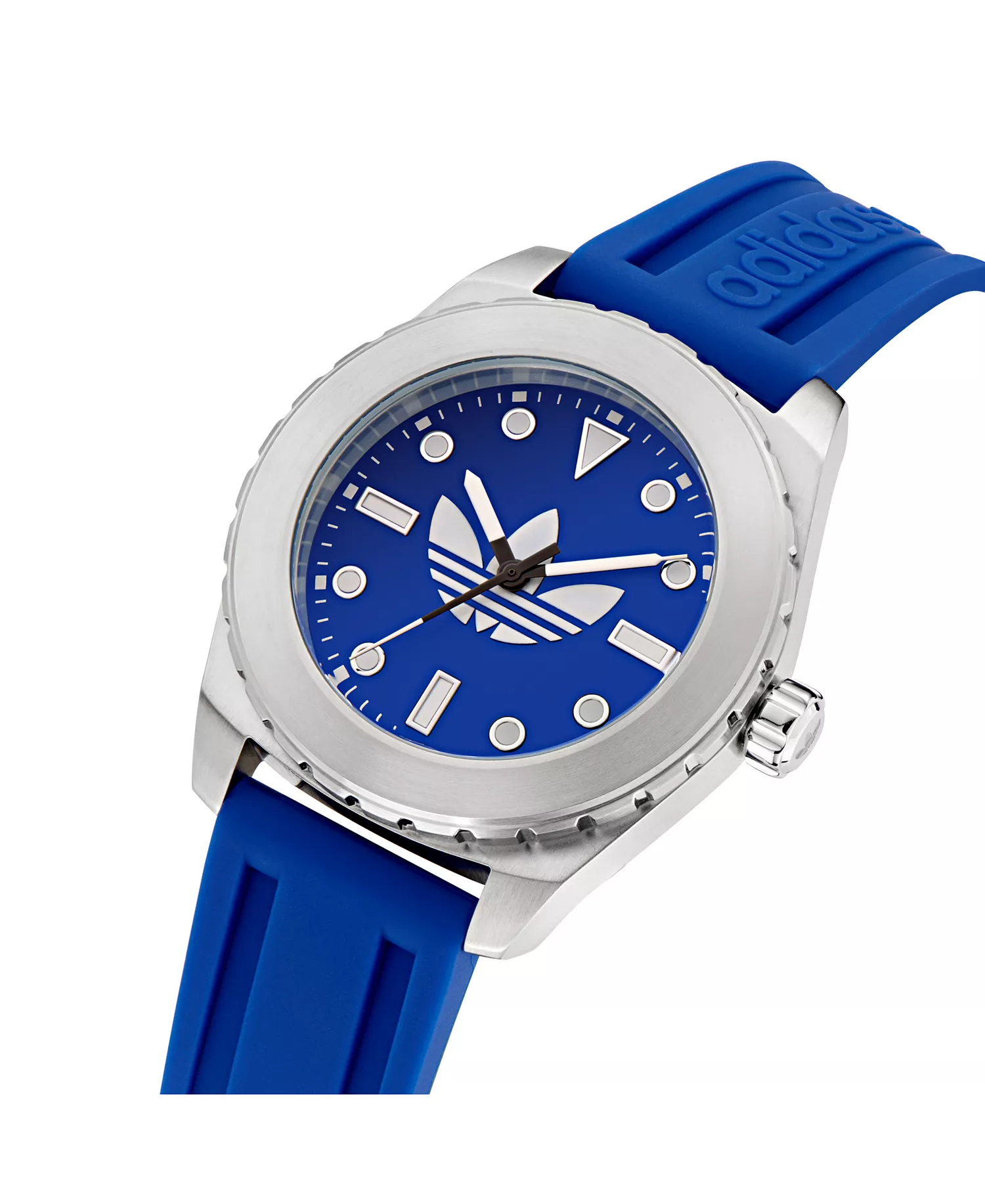 Unisex Analog Blue Silicone Watch, 44mm - Blue - No Size